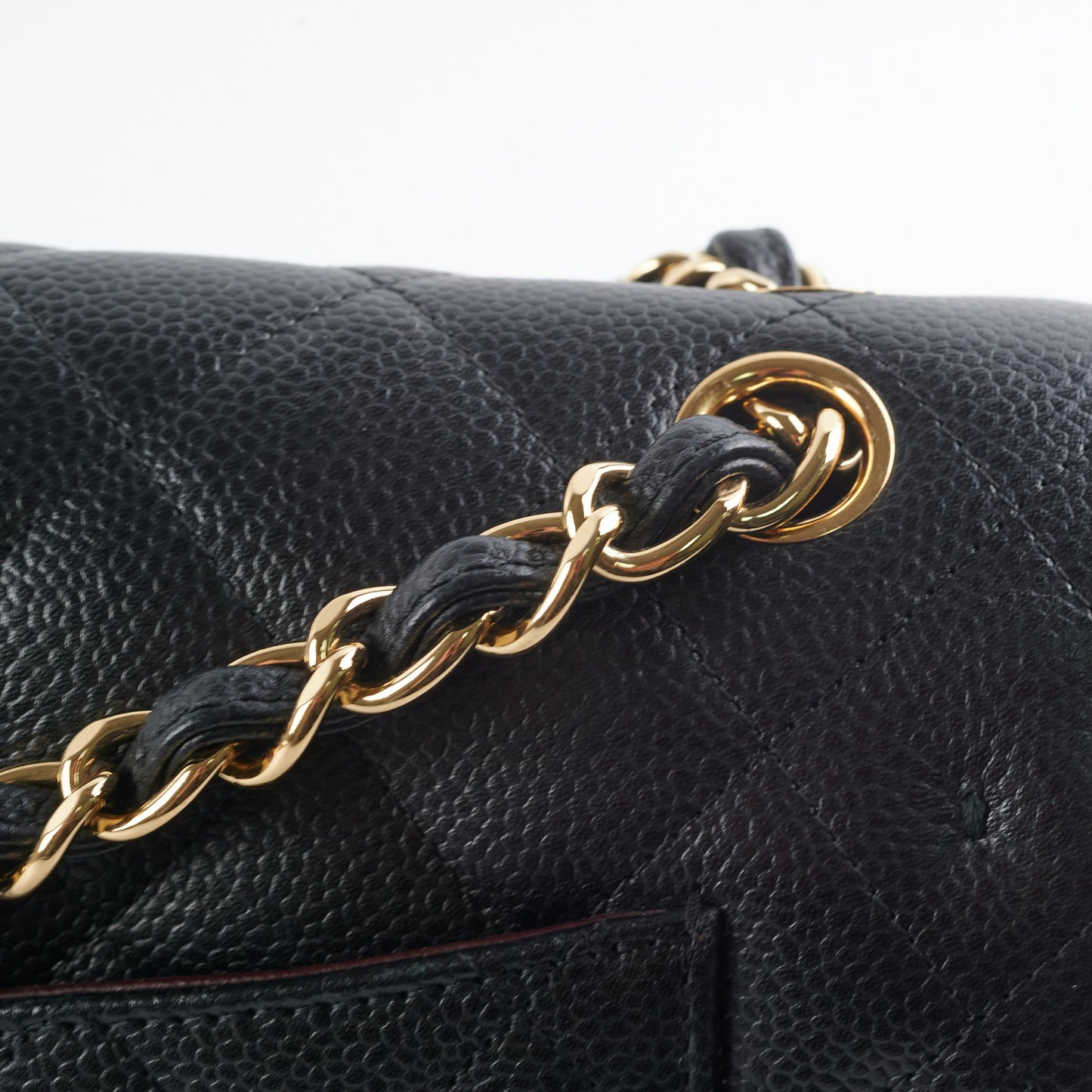 Chanel Quilted Caviar Double Flap Jumbo Black