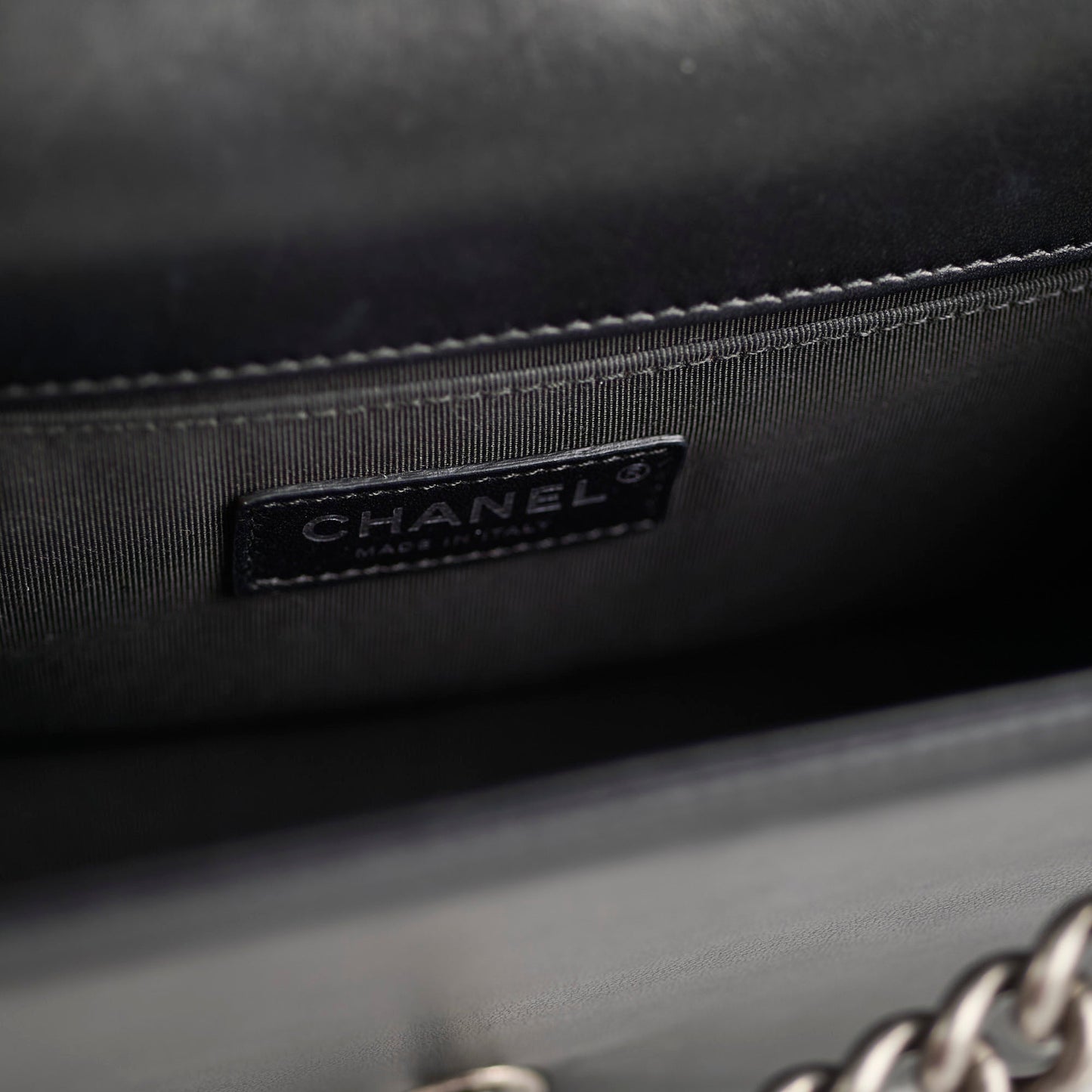Chanel Old Medium Boy Black Lambskin - Series 23