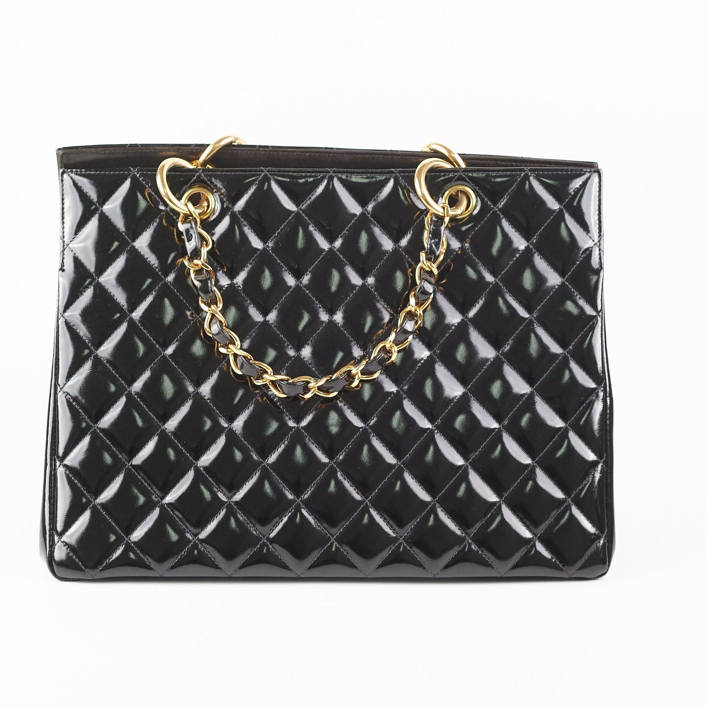 Chanel  Patent Black Tote Black