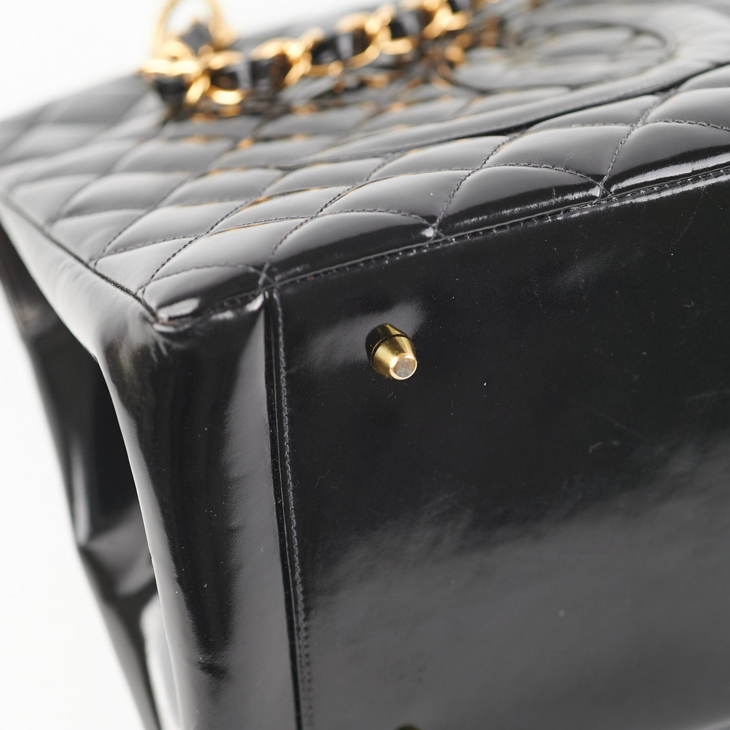 Chanel  Patent Black Tote Black