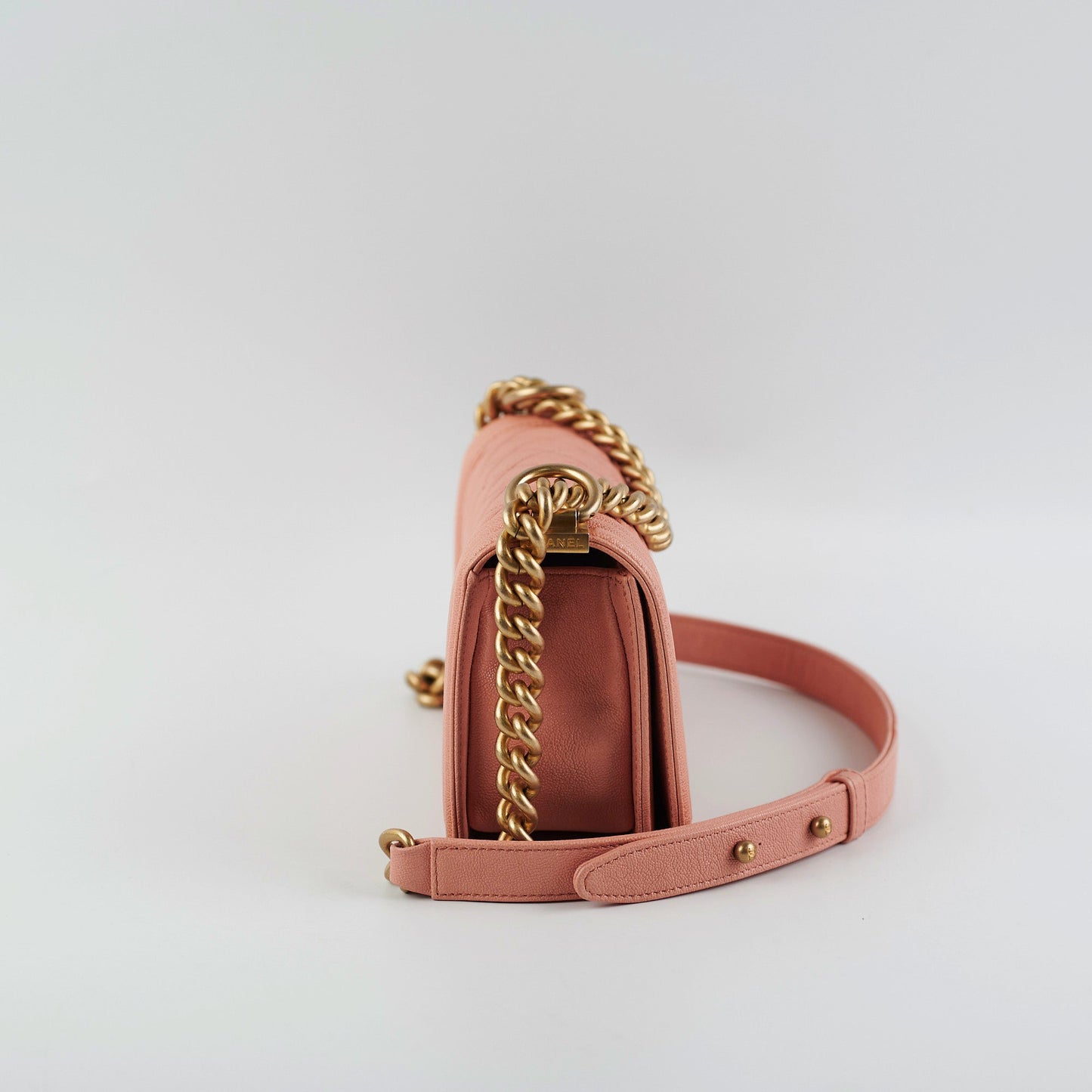 Chanel Small Boy Caviar Coral
