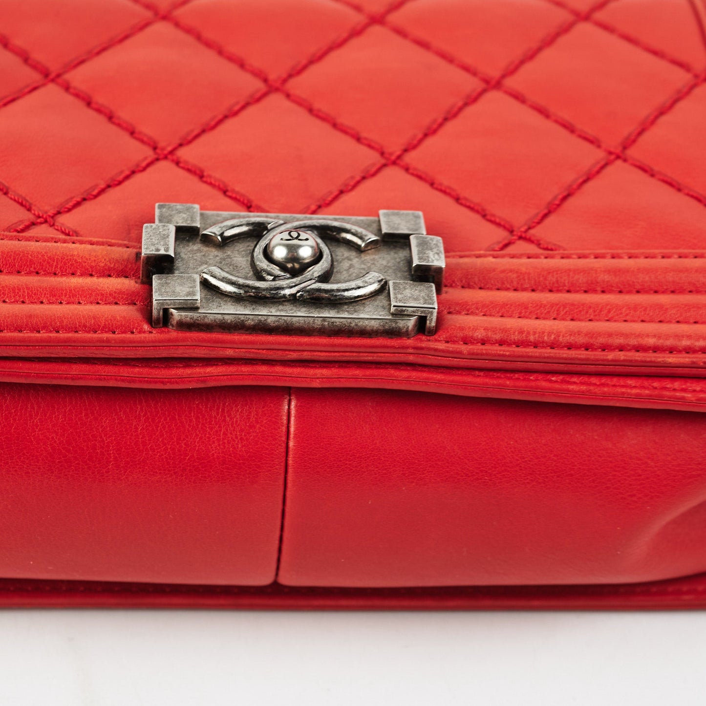 Chanel Boy Old Medium Red