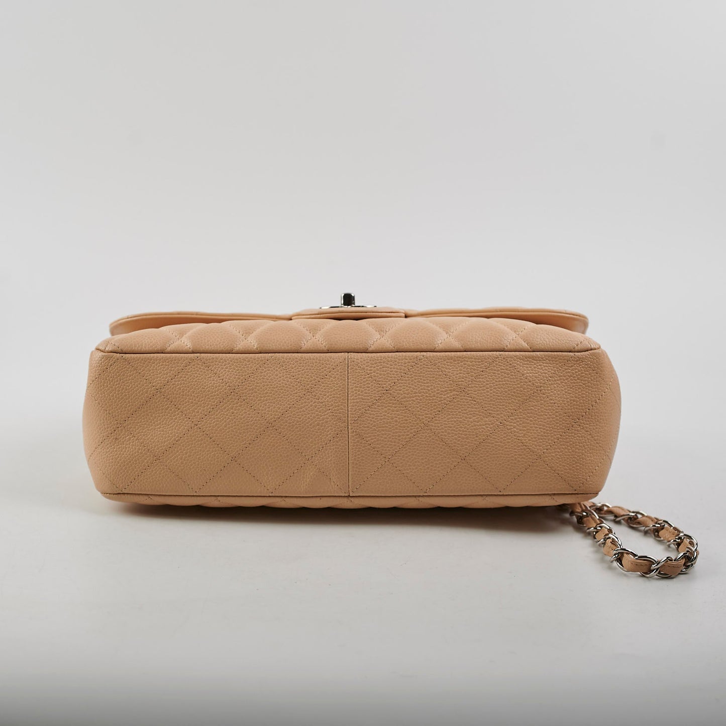 Chanel Jumbo Single Flap Caviar Beige - Series 13
