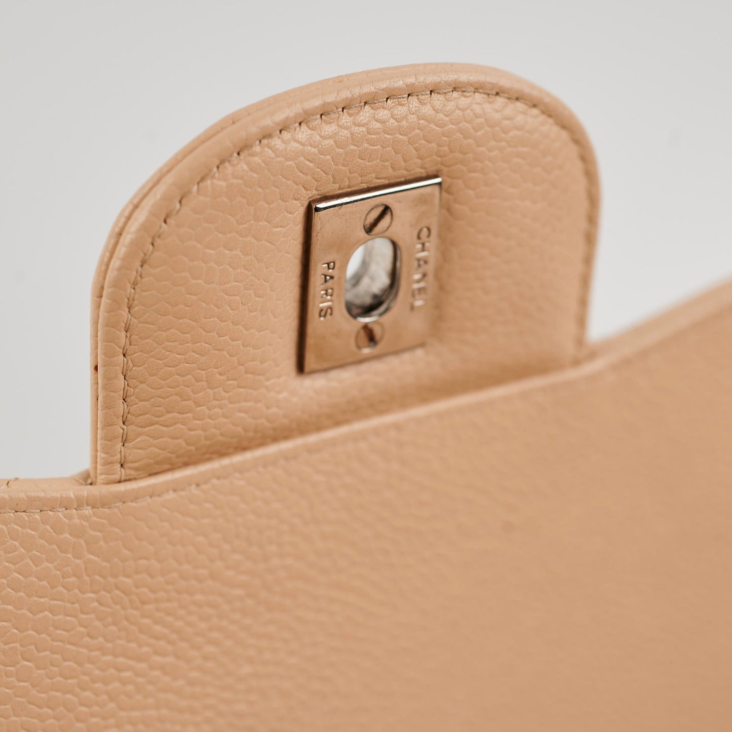 Chanel Jumbo Single Flap Caviar Beige - Series 13