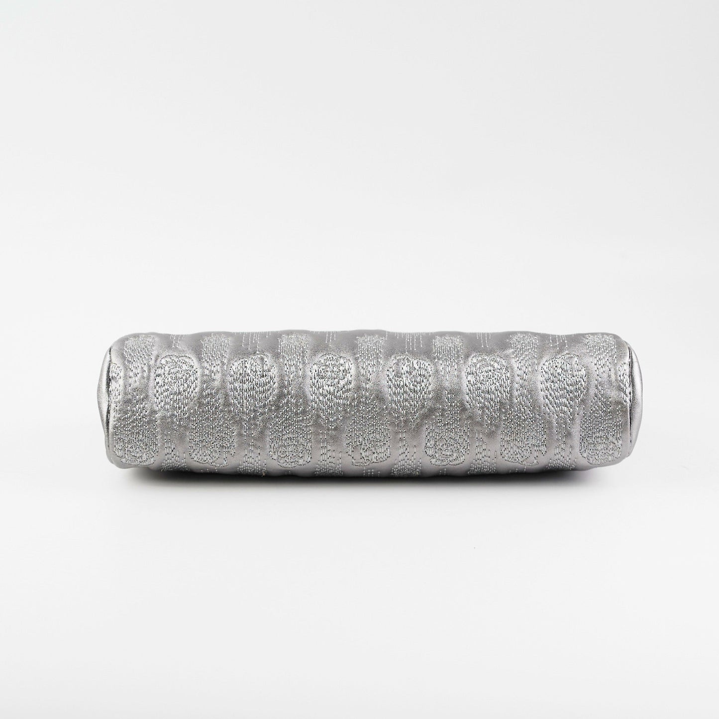 ITEM 27 - Chanel Metallic Grey Clutch