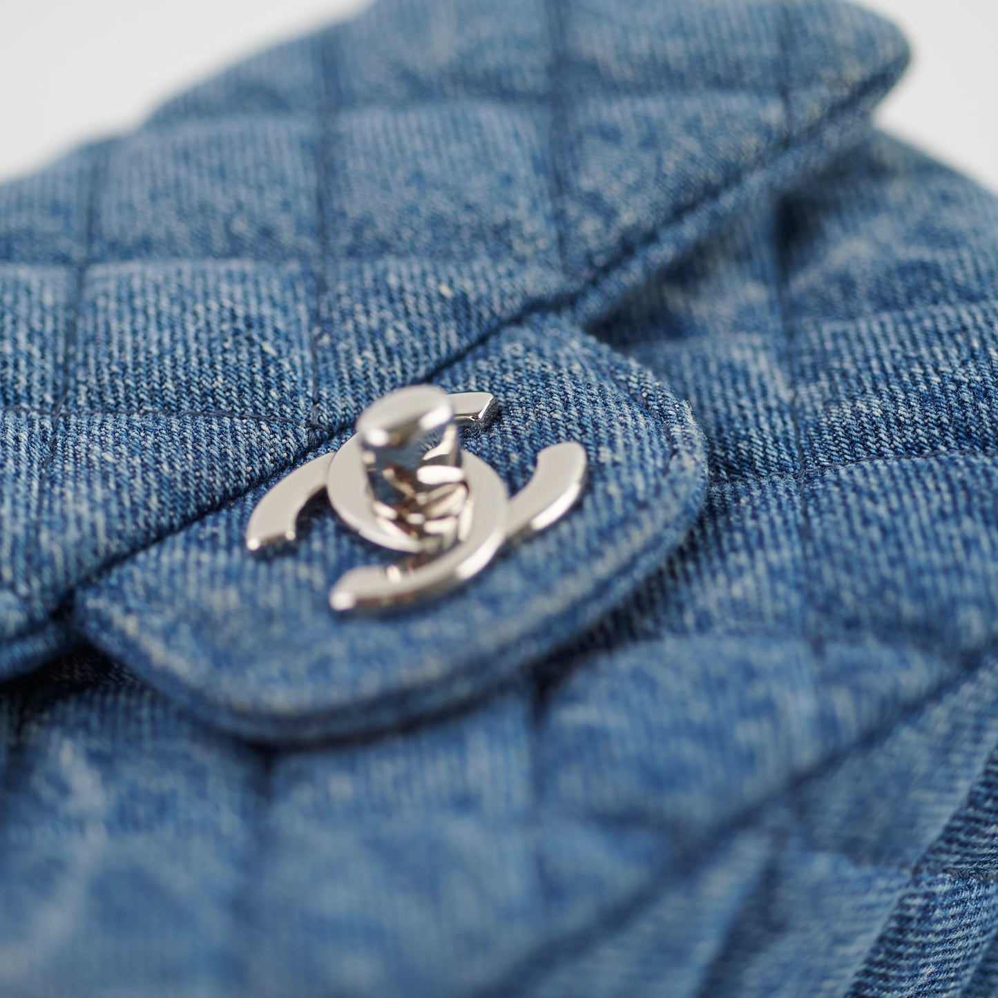 Chanel Mini Denim Square Blue 30 Series