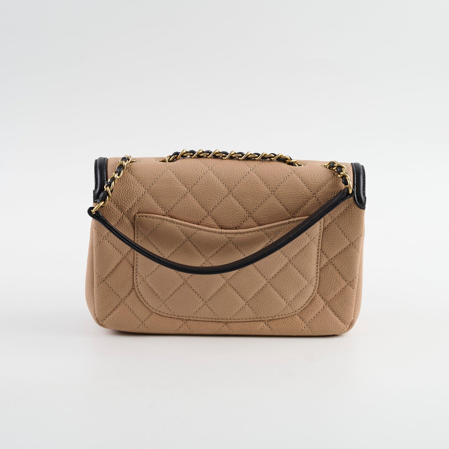 Chanel Small Filigree Beige Caviar Crossbody - Series 23