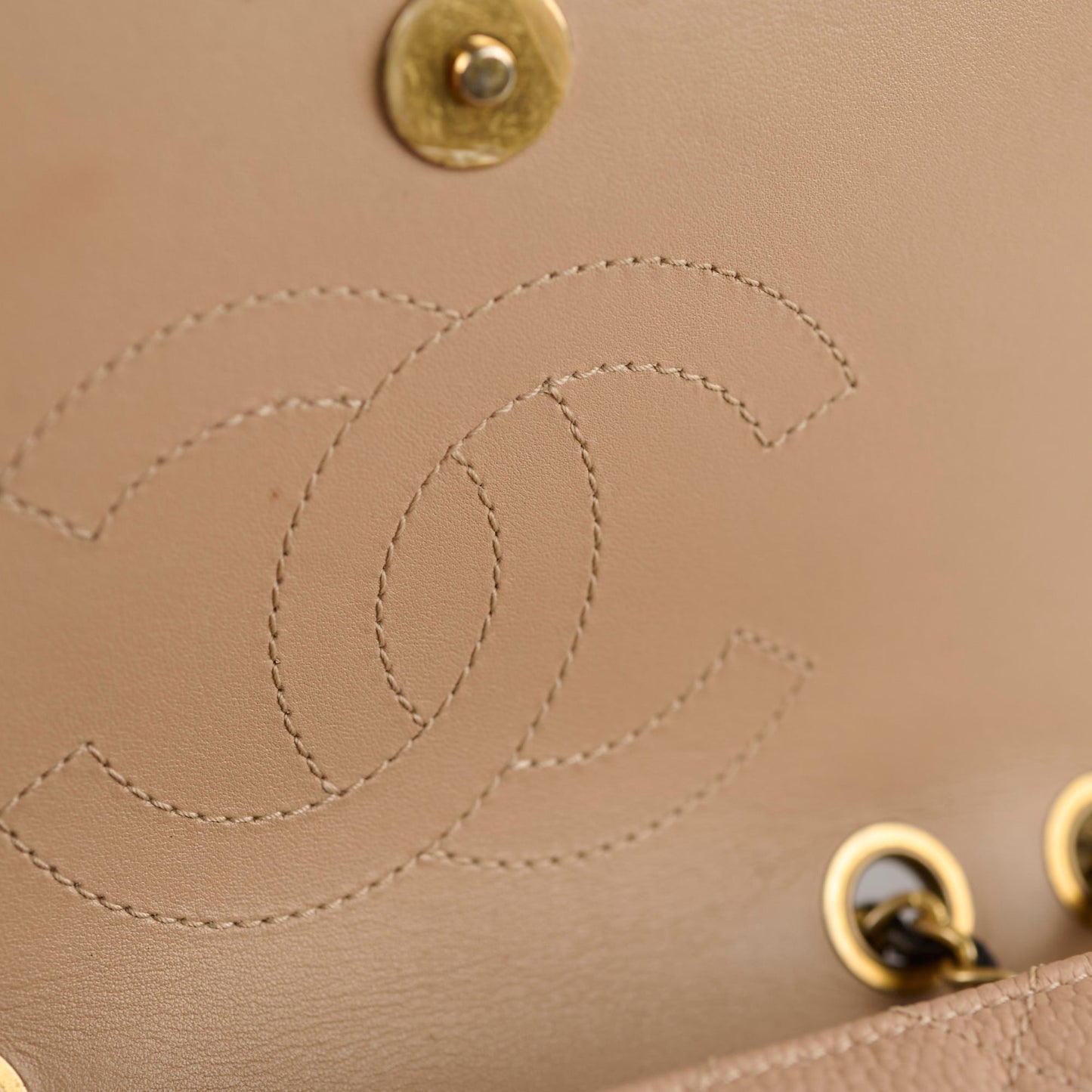 Chanel Small Filigree Beige Caviar Crossbody - Series 23
