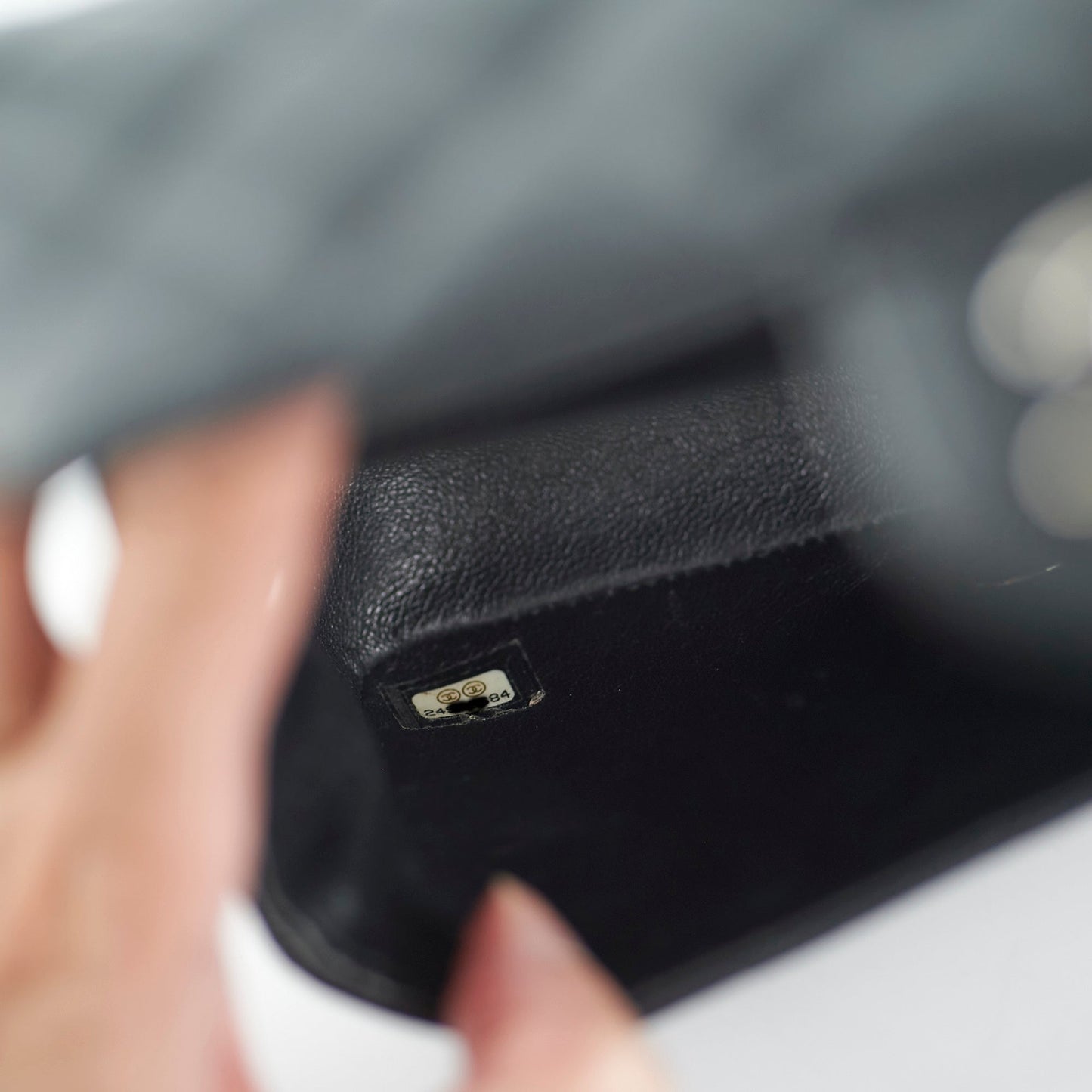 Chanel Mini Rectangular Black Caviar with Edge Stitching Crossbody Bag