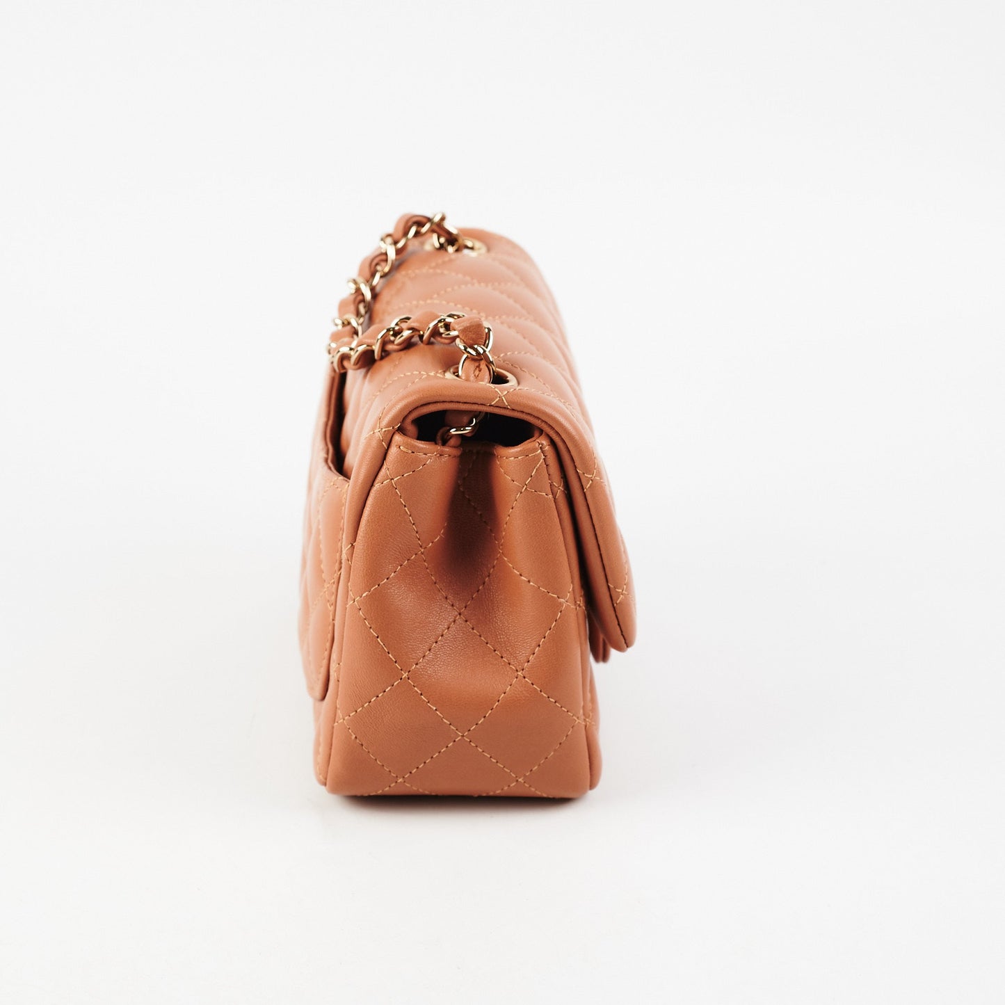 Chanel 21P Quilted Mini Square Caramel