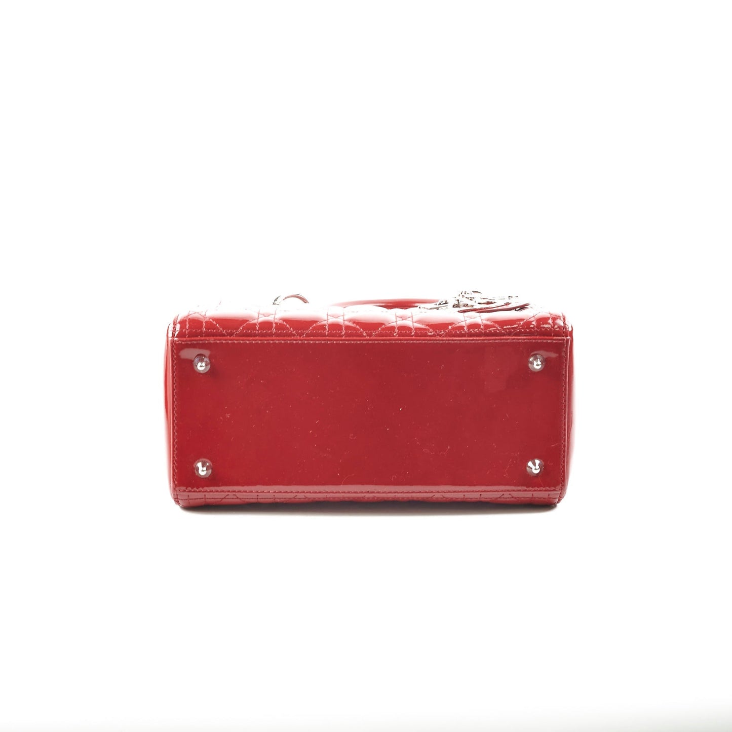 Christian Dior Medium Lady Dior Patent Red