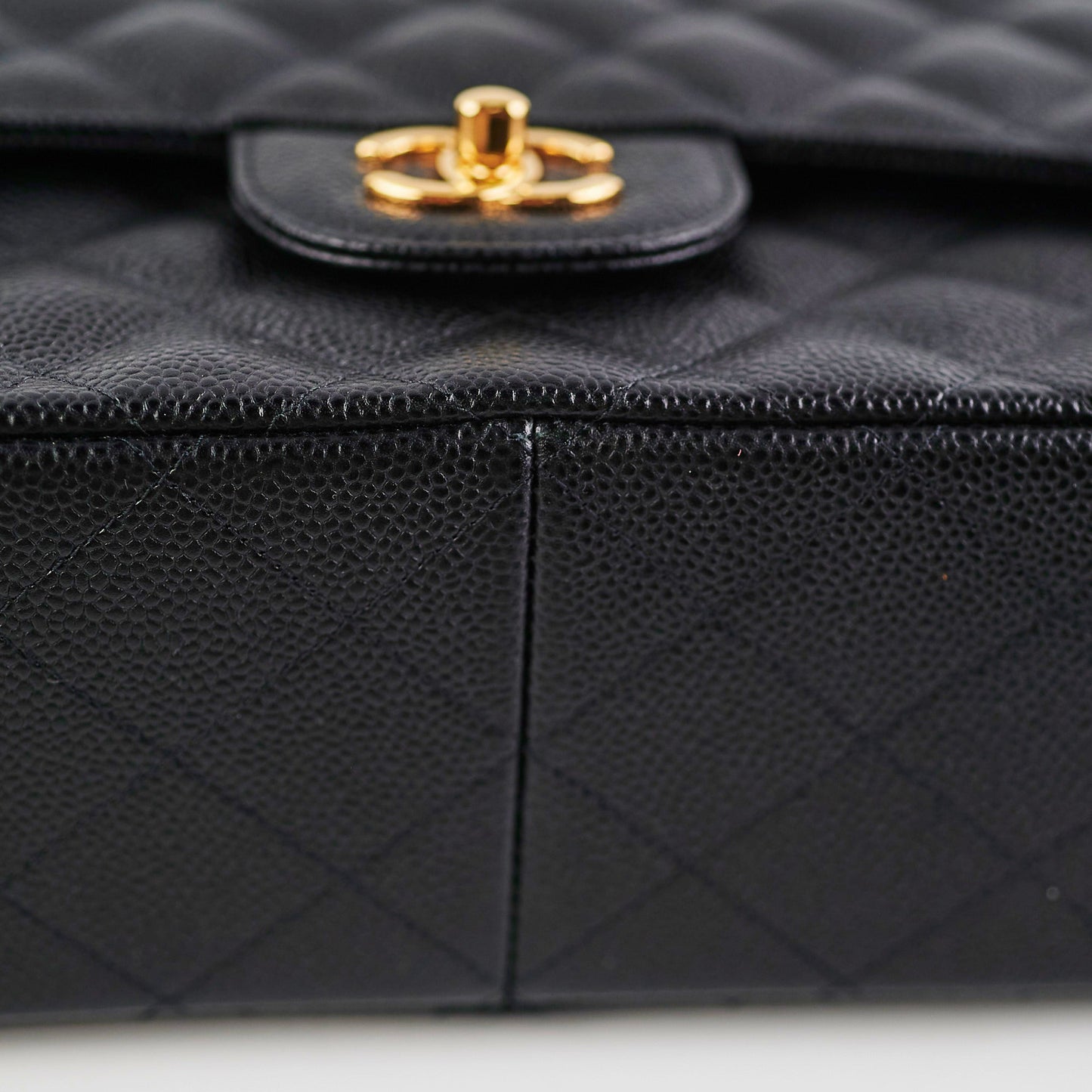 Chanel Classic Jumbo Caviar Black