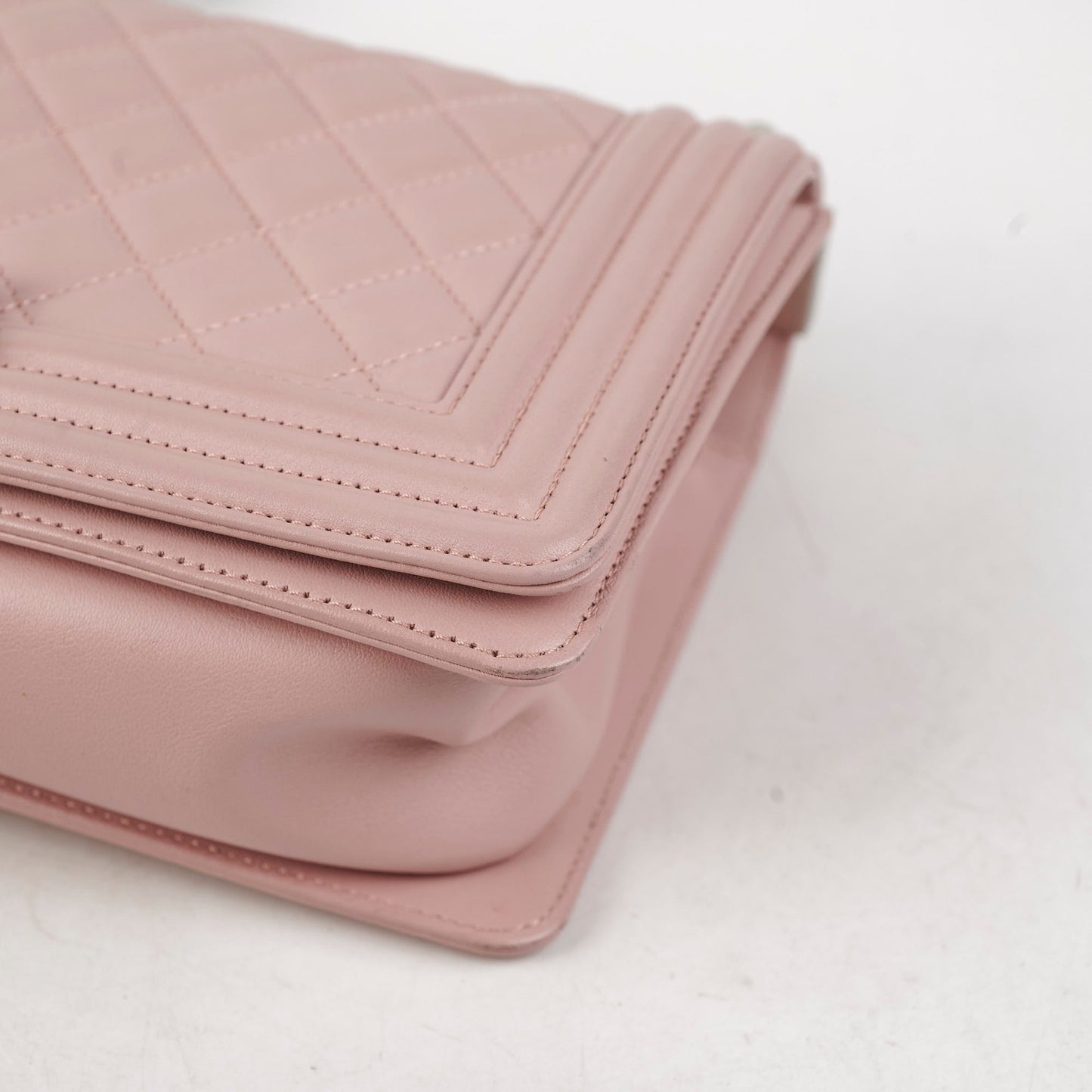 Chanel Old Medium Quilted Boy Pink 21Series