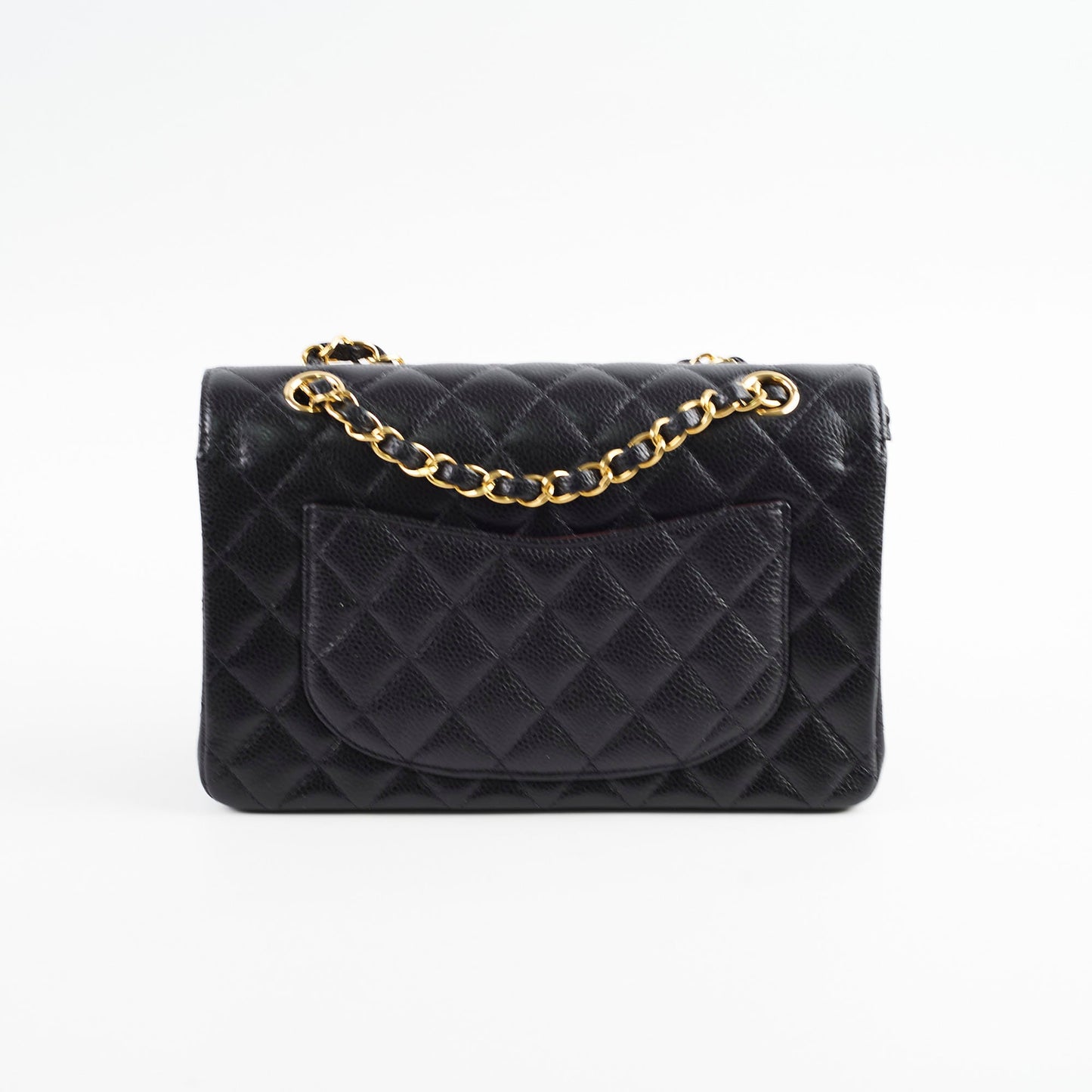 Chanel Small Caviar Double Classic Flap Black Microchipped