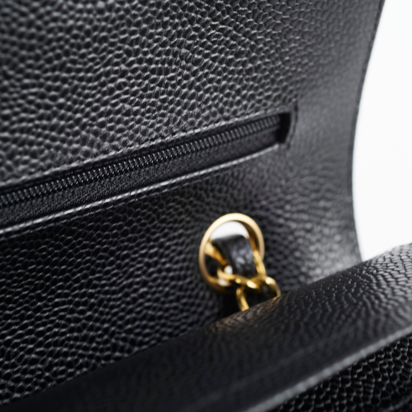 Chanel Small Caviar Double Classic Flap Black Microchipped