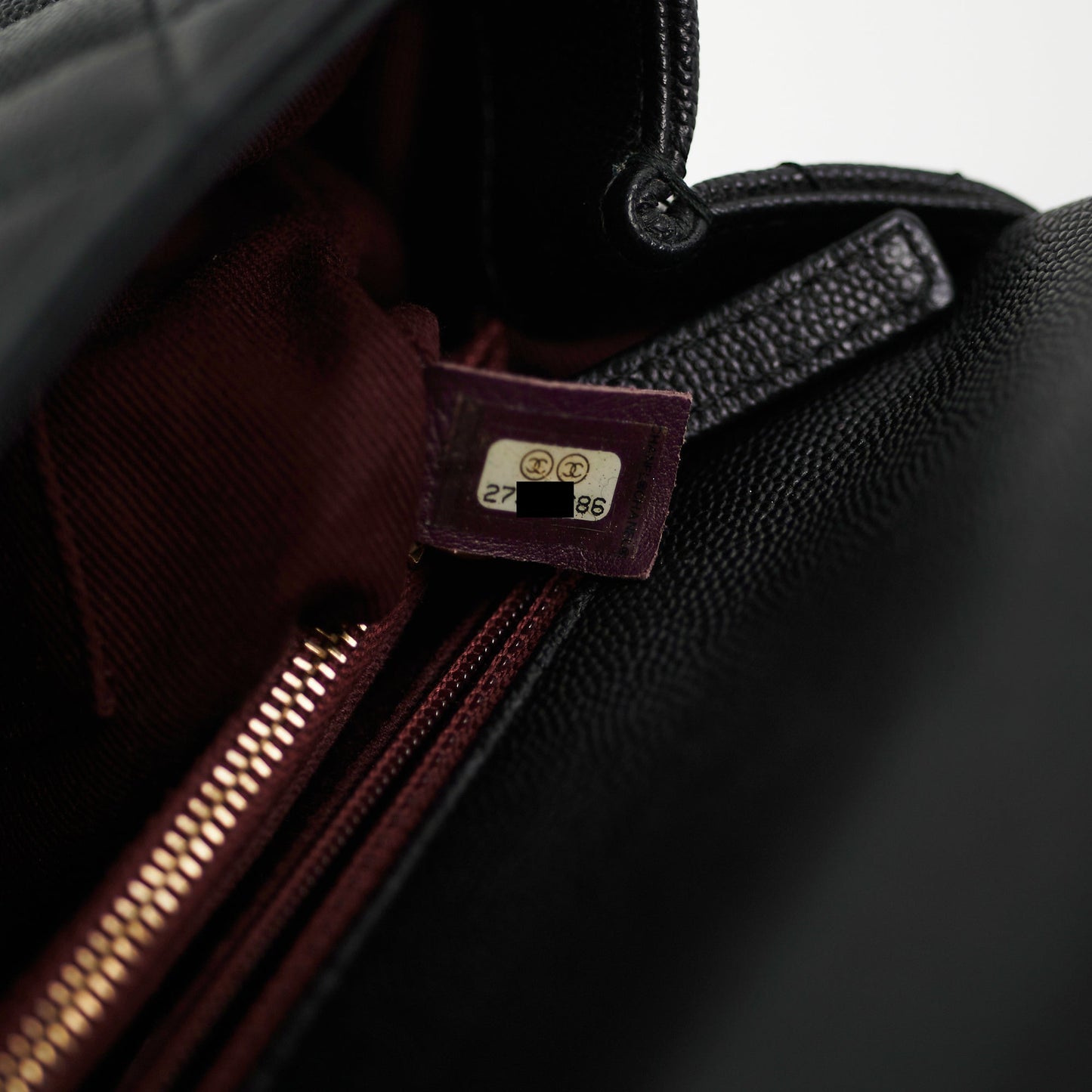 Chanel Coco Handle Caviar Medium Black