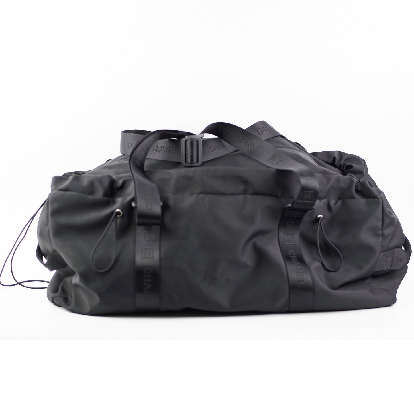 Chanel Large Duffle Travel Black Tote