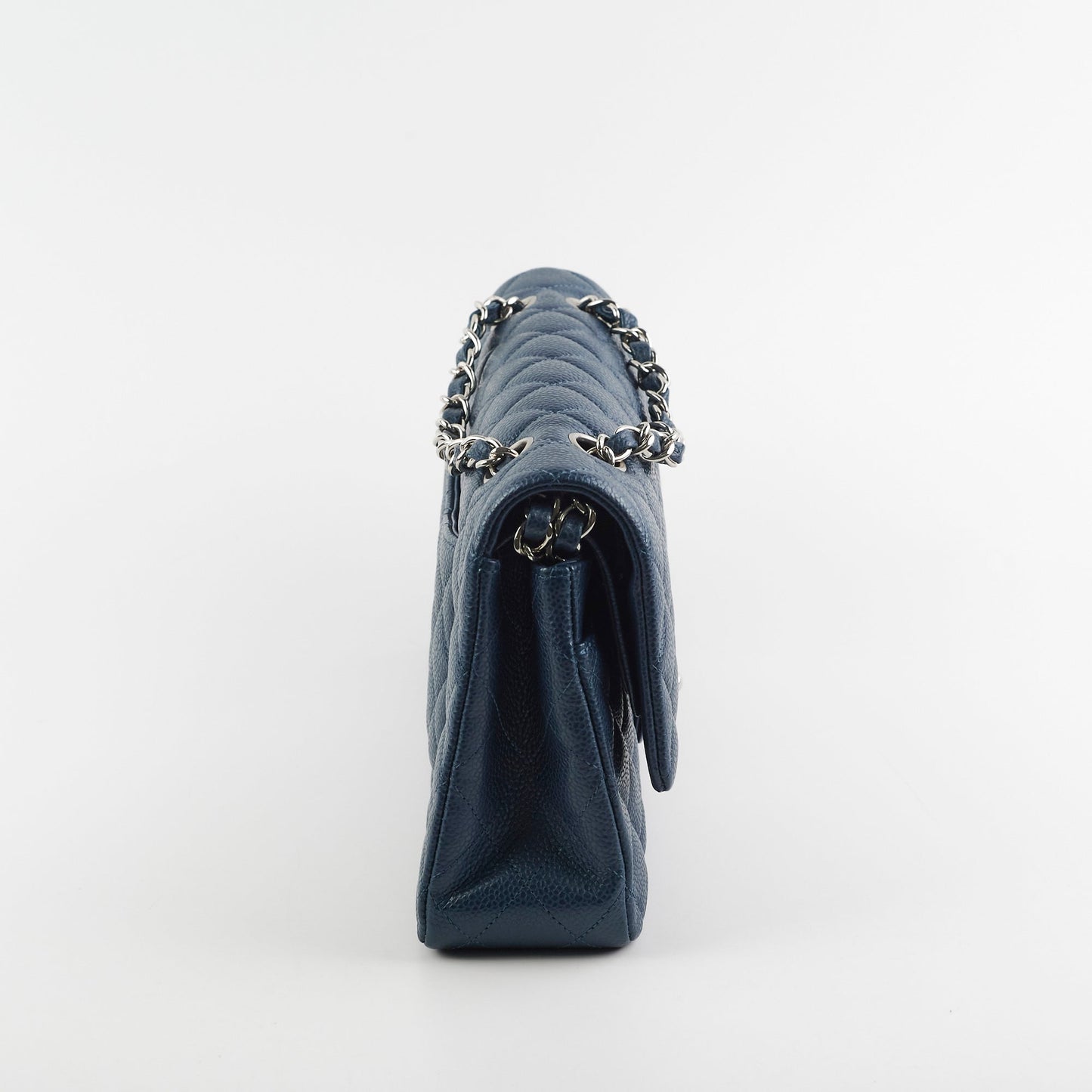 Chanel Medium/Large Double Classic Flap Caviar Navy