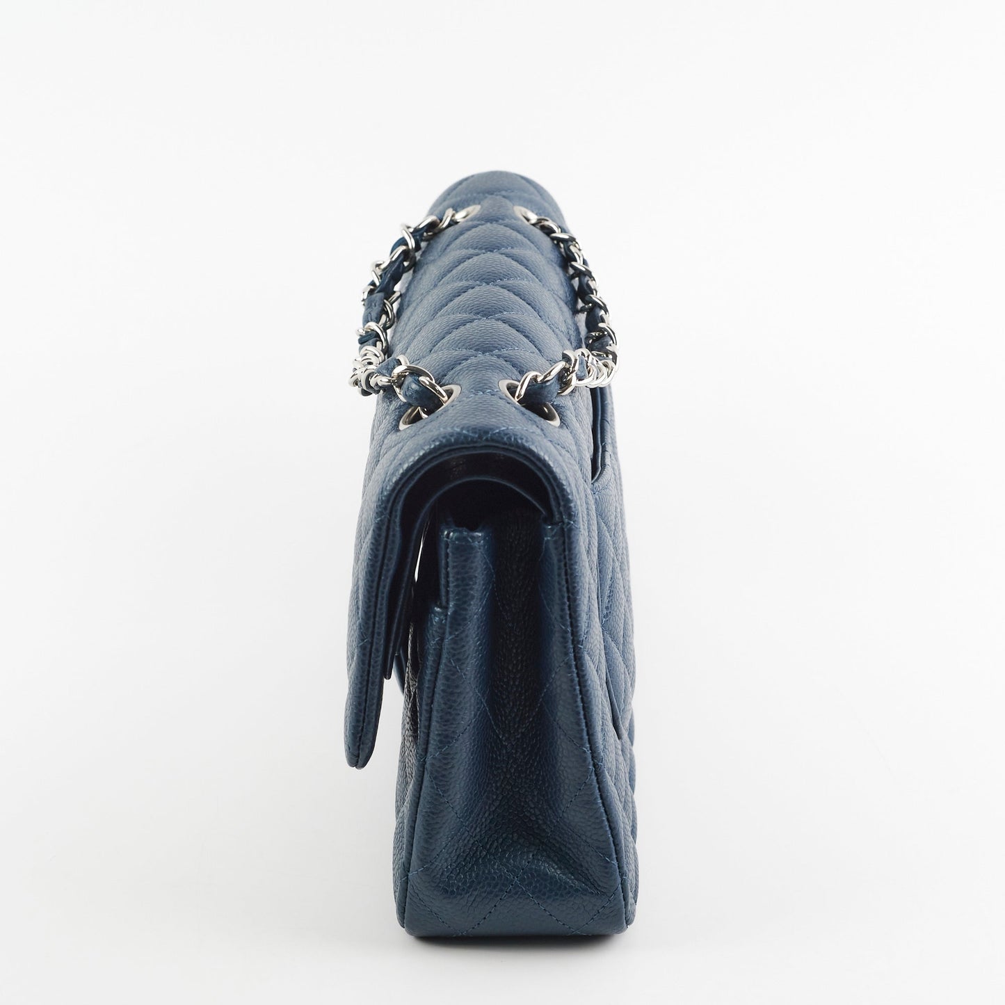 Chanel Medium/Large Double Classic Flap Caviar Navy