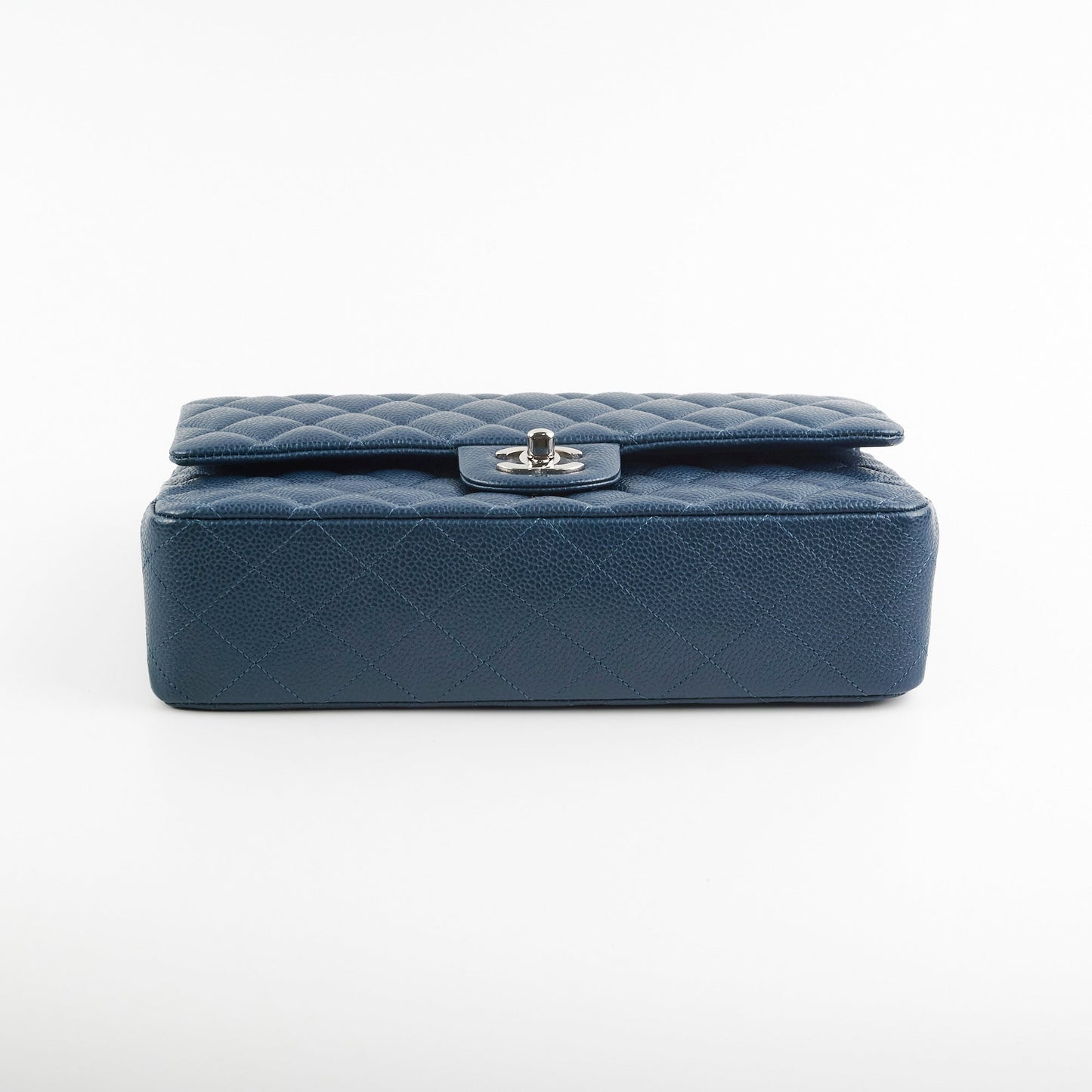 Chanel Medium/Large Double Classic Flap Caviar Navy