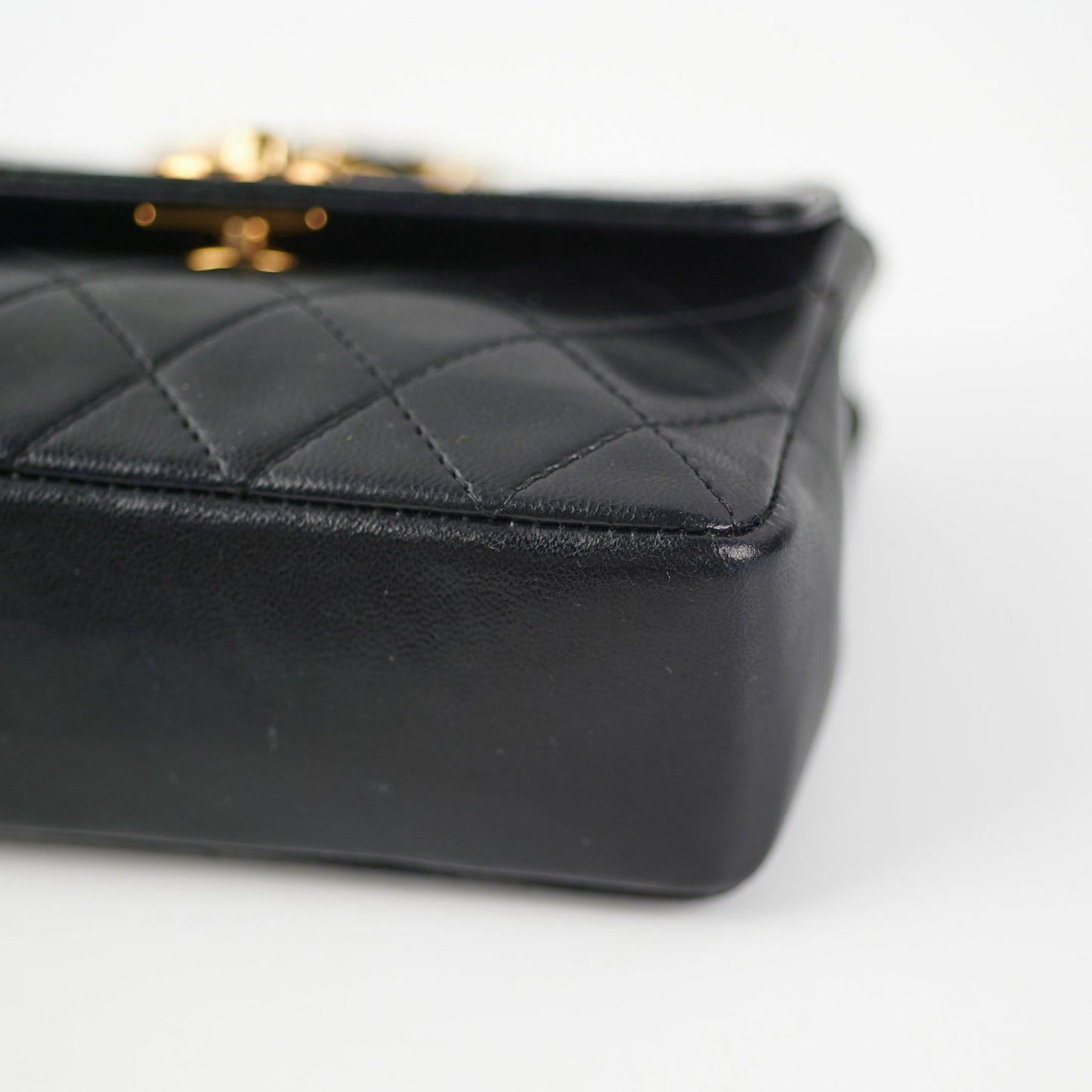 Chanel Mini  Lambskin Black Flap Bag