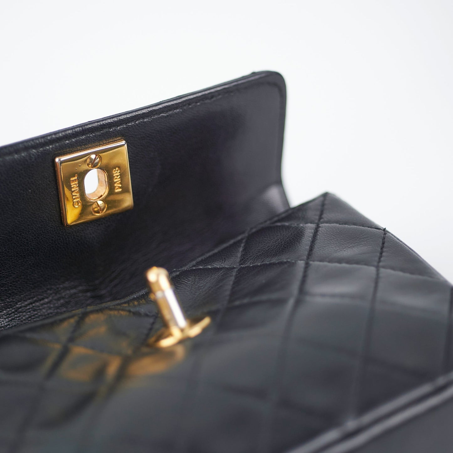 Chanel Mini  Lambskin Black Flap Bag