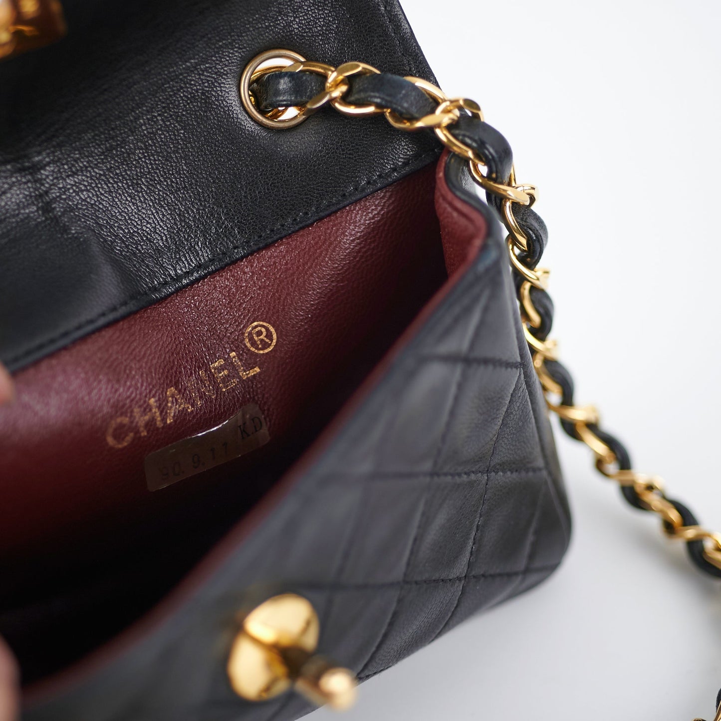 Chanel Mini  Lambskin Black Flap Bag
