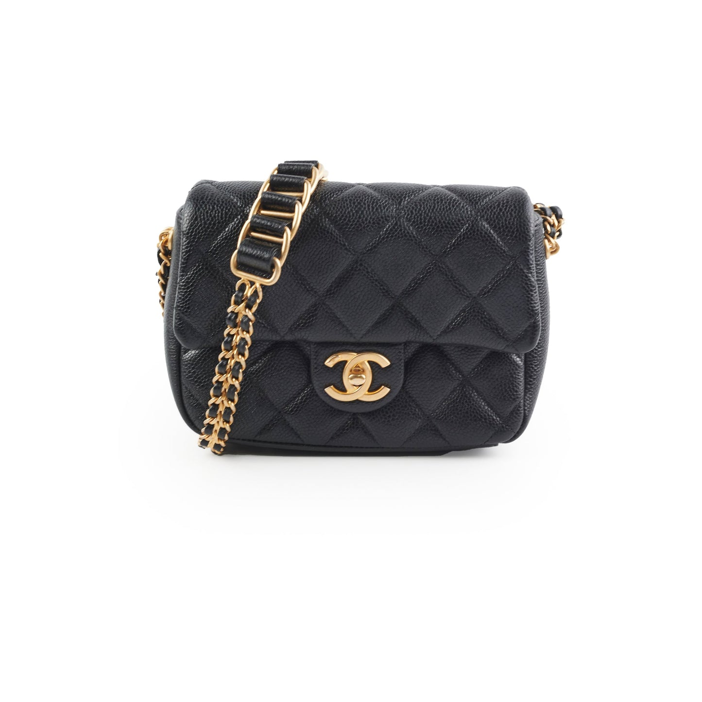 Chanel Caviar Matelasse Mini Bag Black