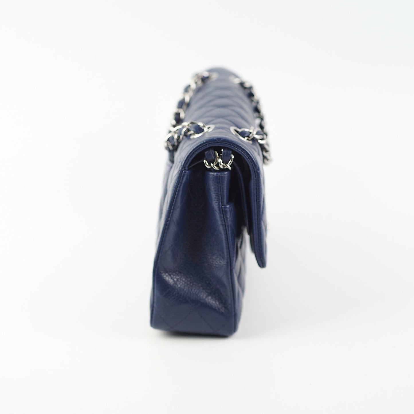 Chanel Classic Flap Medium/Large Caviar Blue Shoulder Bag