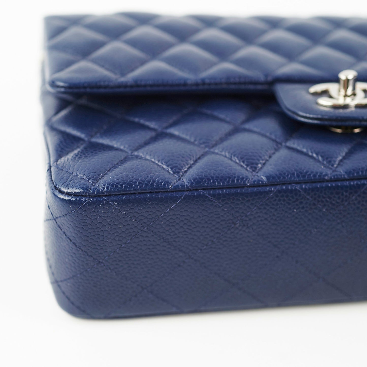 Chanel Classic Flap Medium/Large Caviar Blue Shoulder Bag