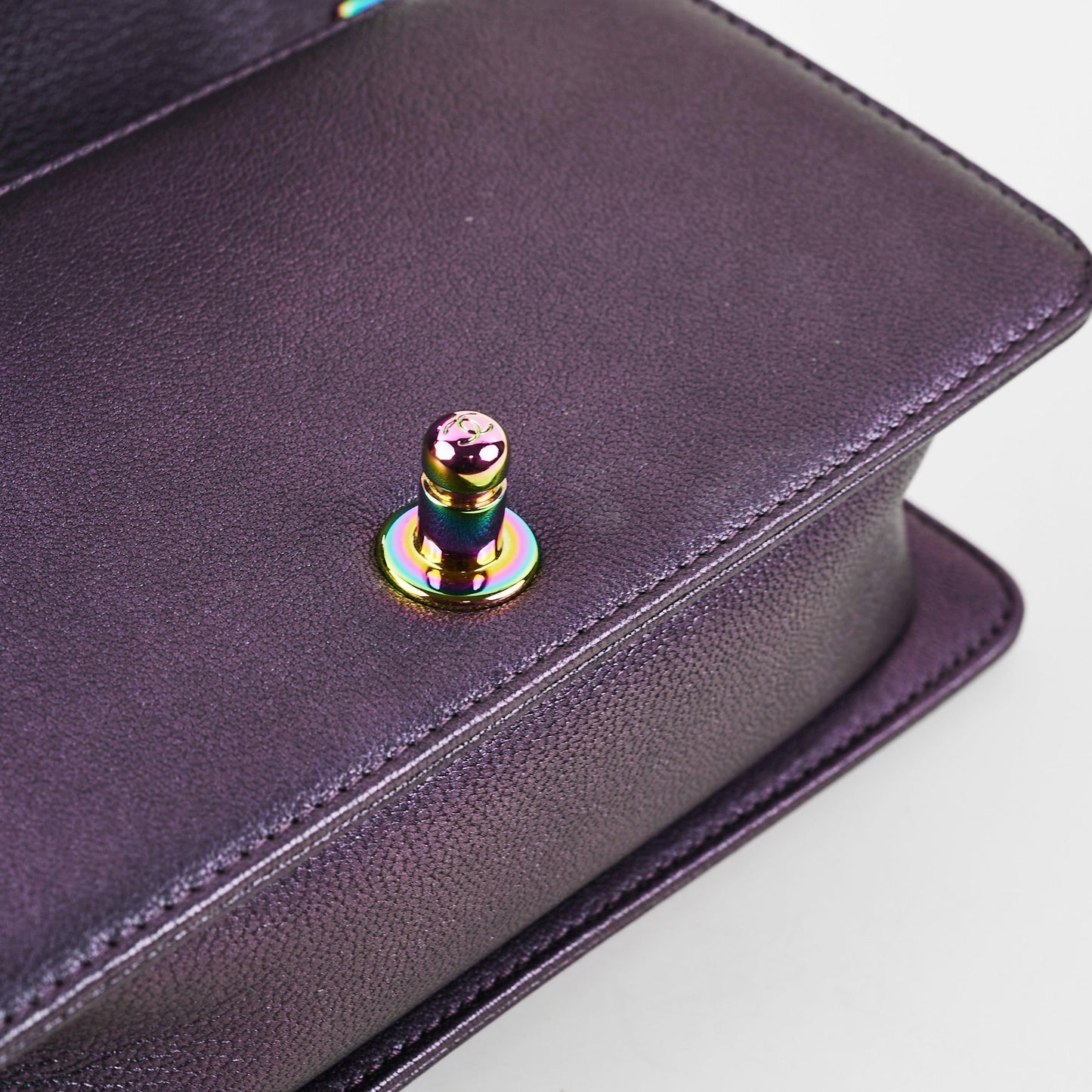 Chanel Small Boy Mermaid Iridescent Purple Shoulder Bag