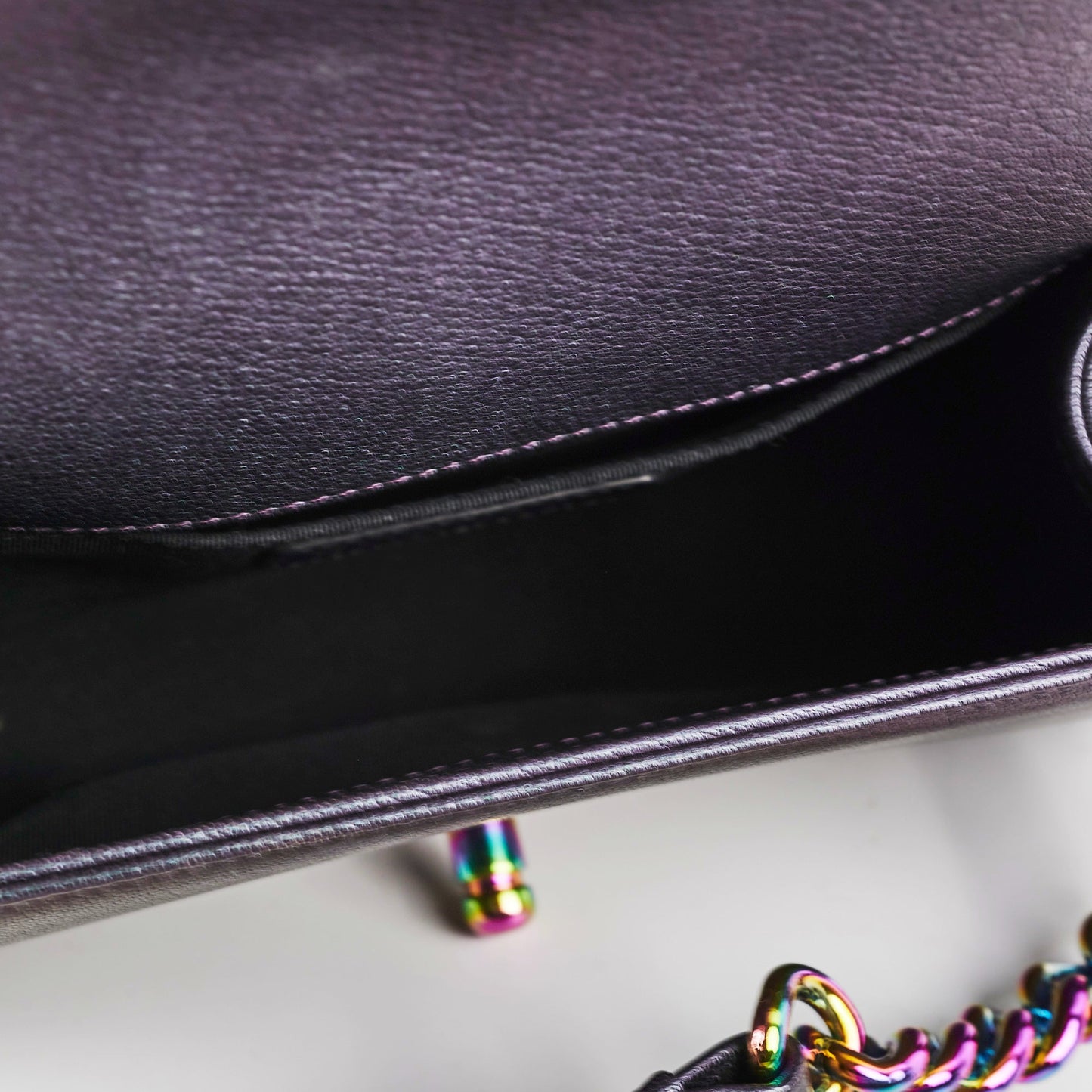 Chanel Small Boy Mermaid Iridescent Purple Shoulder Bag