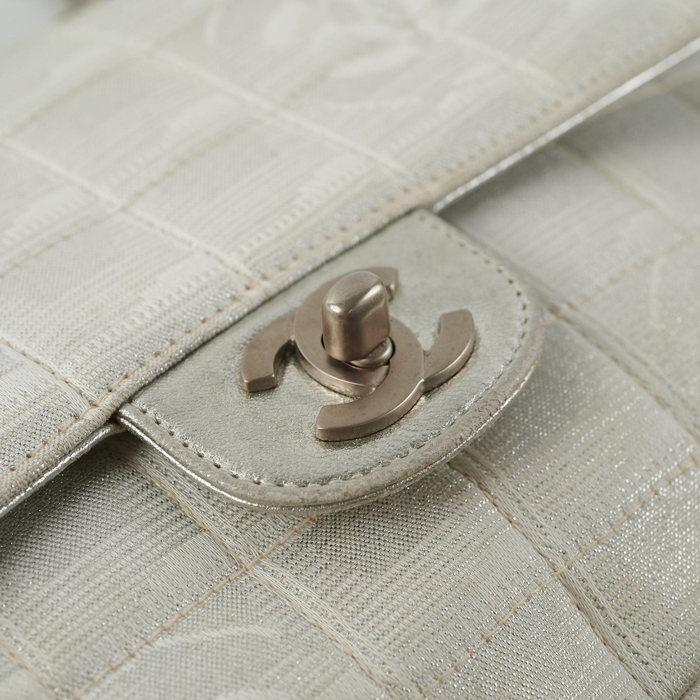 Chanel New Travel Line Chain Shoulder Bag Silver