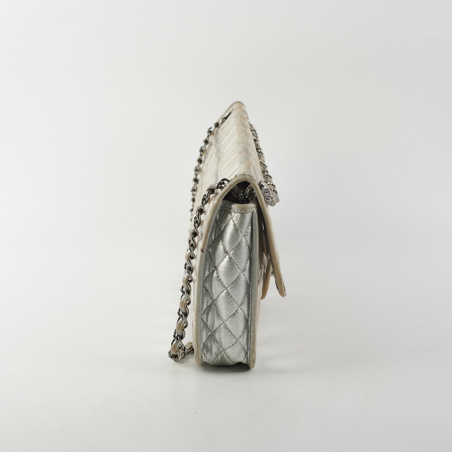 Chanel CC Turnlock Ice Cube Flap Silver