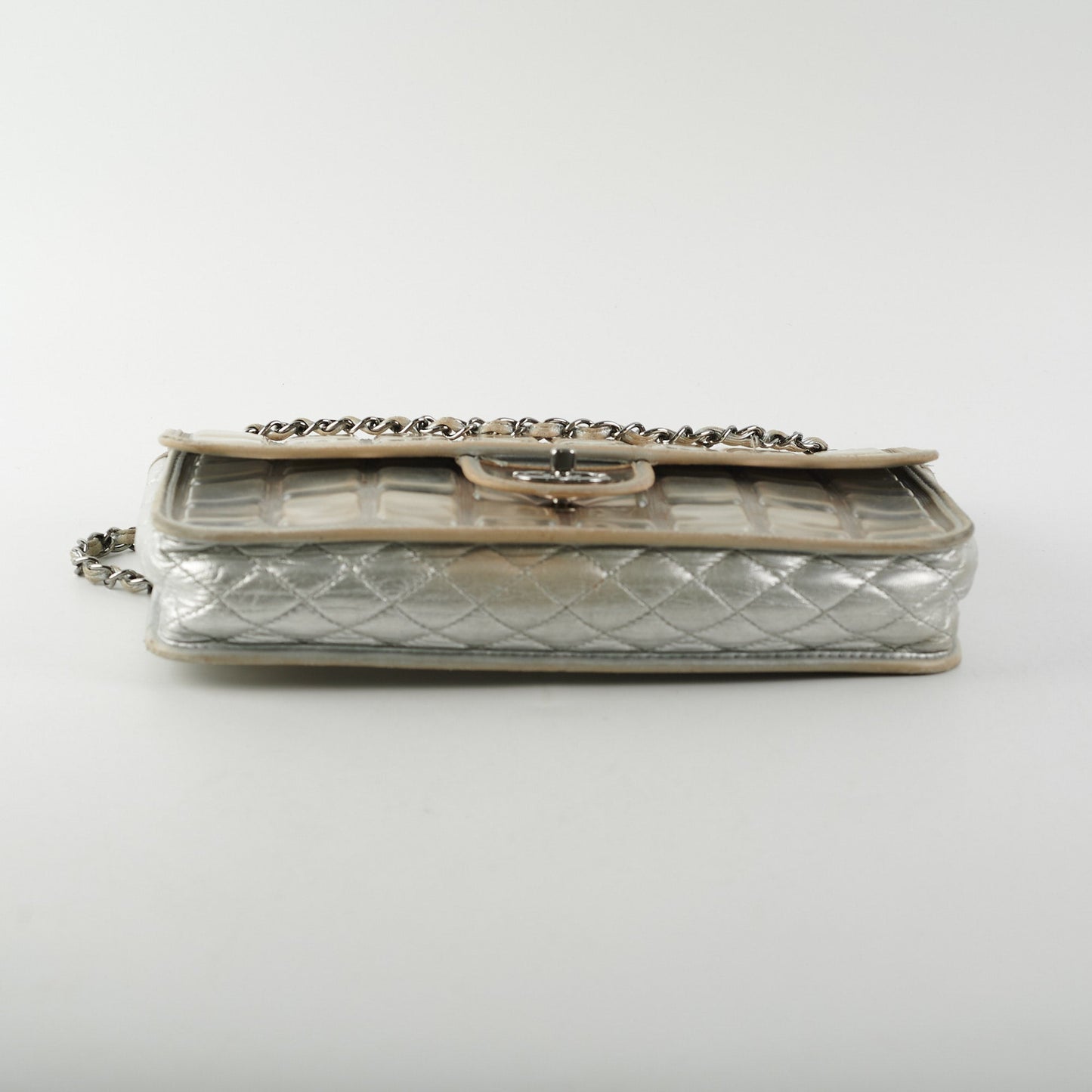 Chanel CC Turnlock Ice Cube Flap Silver