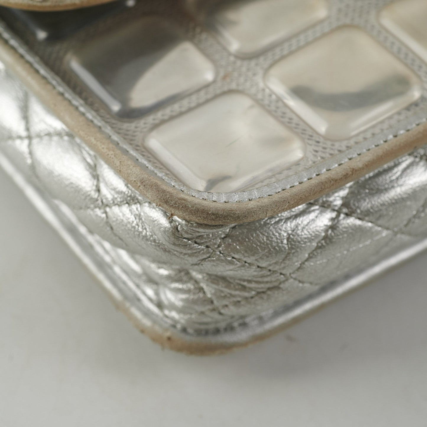 Chanel CC Turnlock Ice Cube Flap Silver