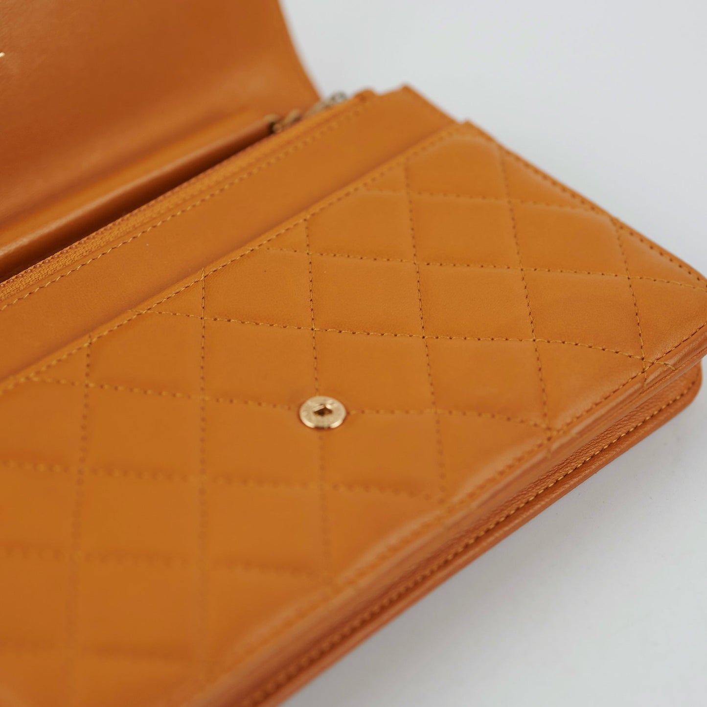 Chanel Boy Wallet On Chain WOC Lambskin Brown Crossbody Bag