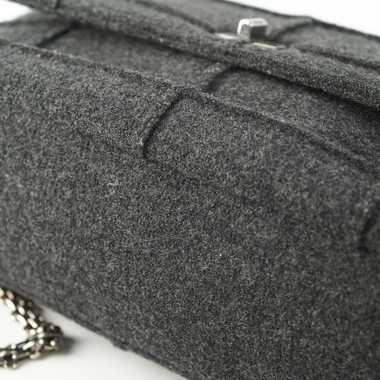 Chanel 2.55 Panelled Shoulder Bag Anthracite Grey