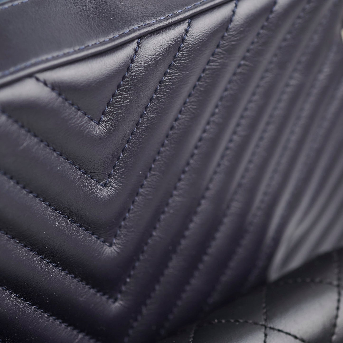 Chanel Double Camera Chevron Quilted Crossbody Bag Black/Dark Purple 26 series