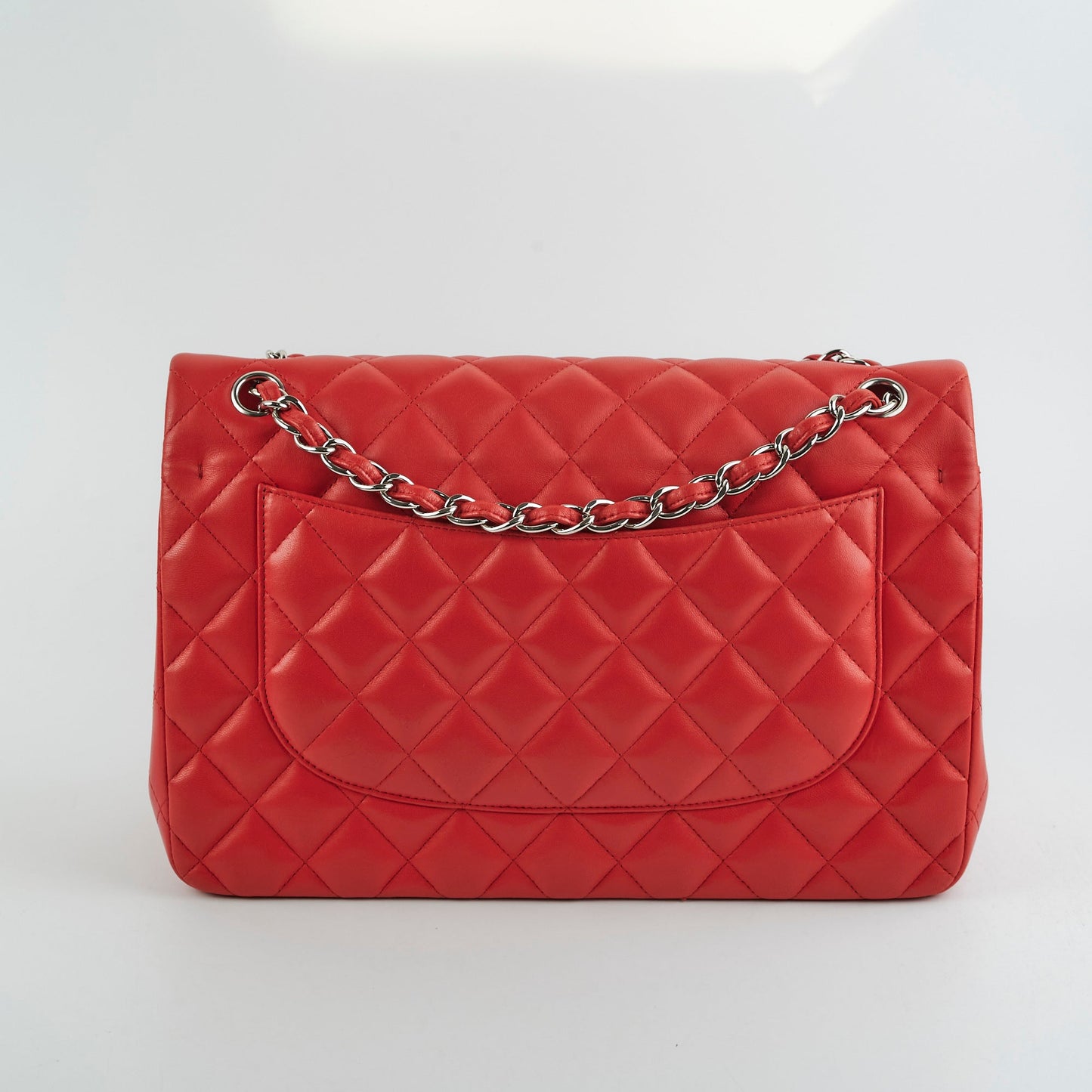 Chanel Jumbo Lambskin Red