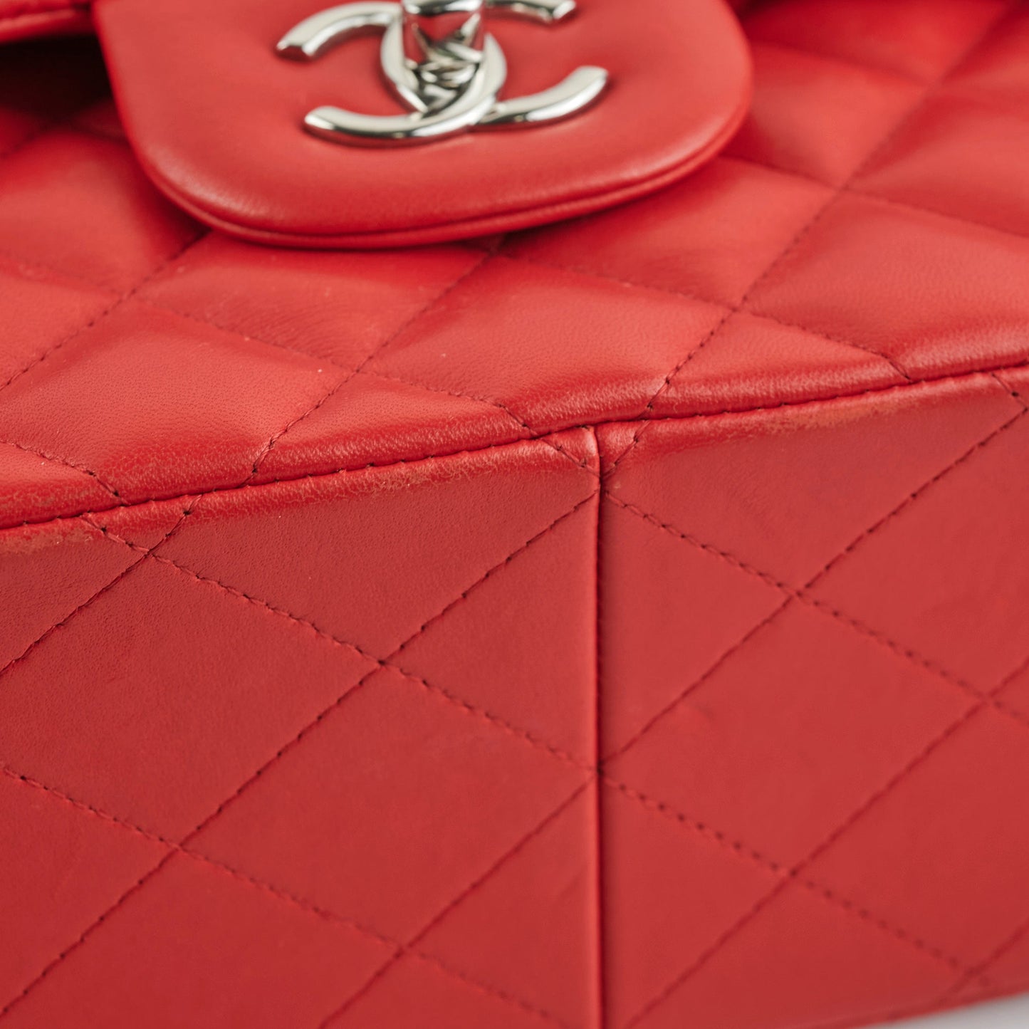 Chanel Jumbo Lambskin Red