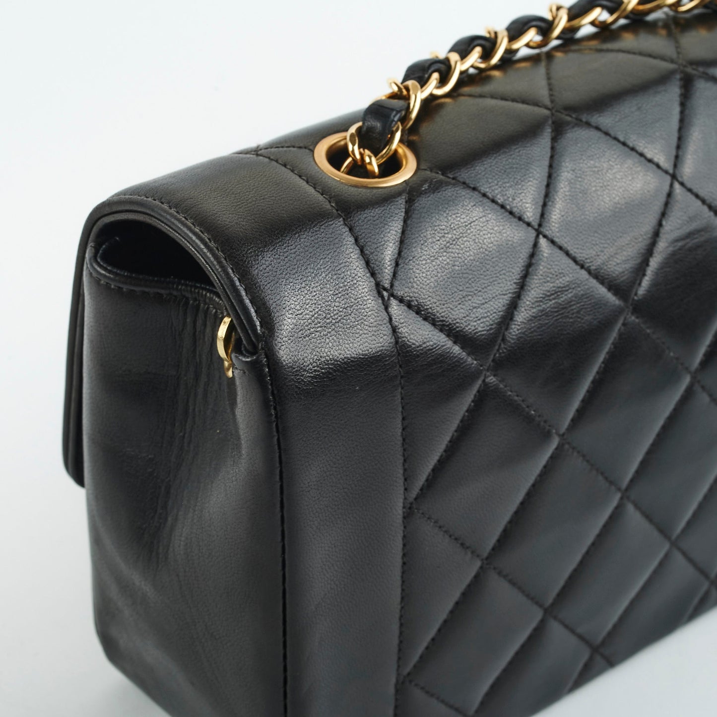 Chanel Small  Diana Lambskin Black