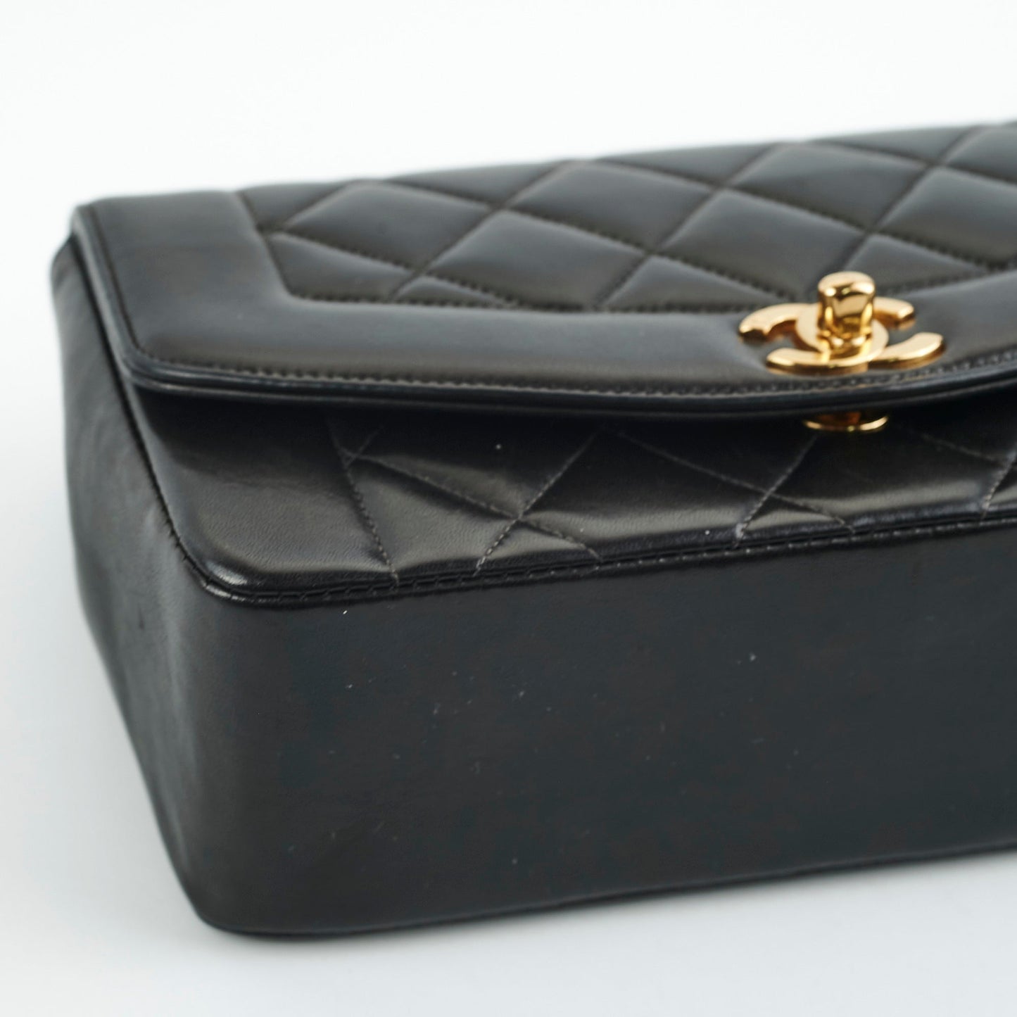 Chanel Small  Diana Lambskin Black