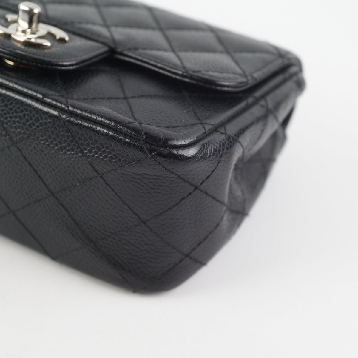 Chanel Caviar Mini Square Bag Black