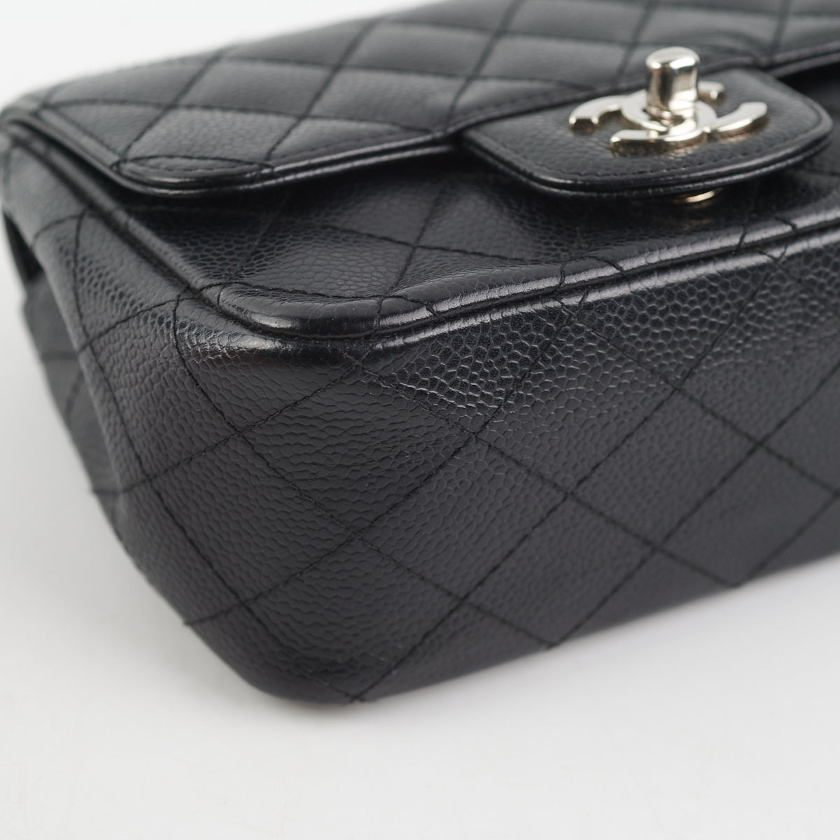 Chanel Caviar Mini Square Bag Black