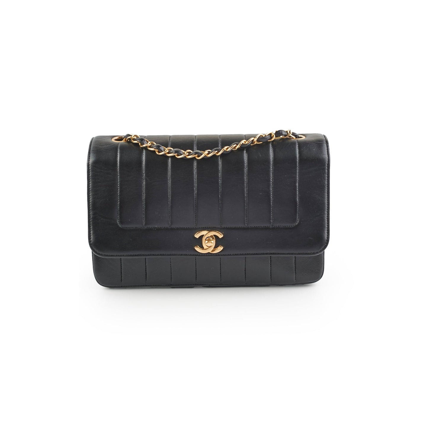 Chanel  Lambskin Vertical Flap Bag Black