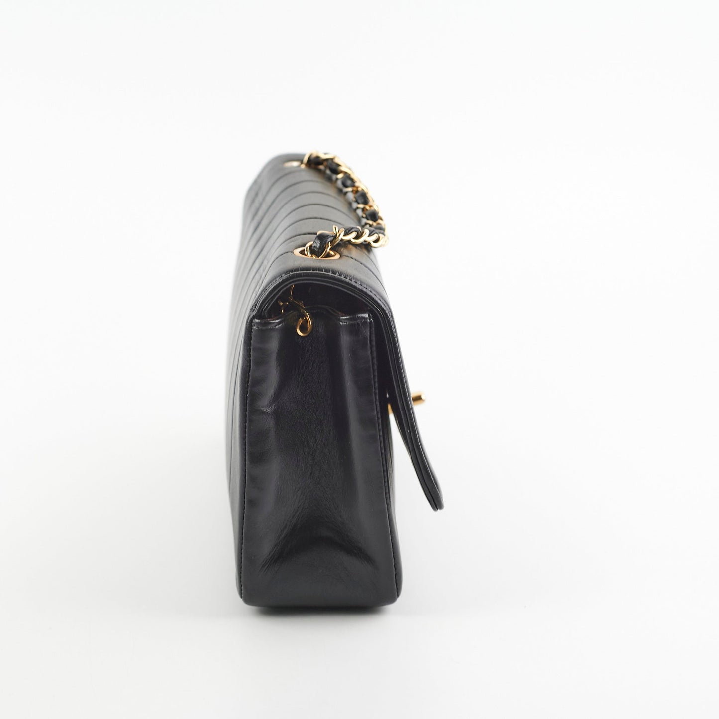 Chanel  Lambskin Vertical Flap Bag Black