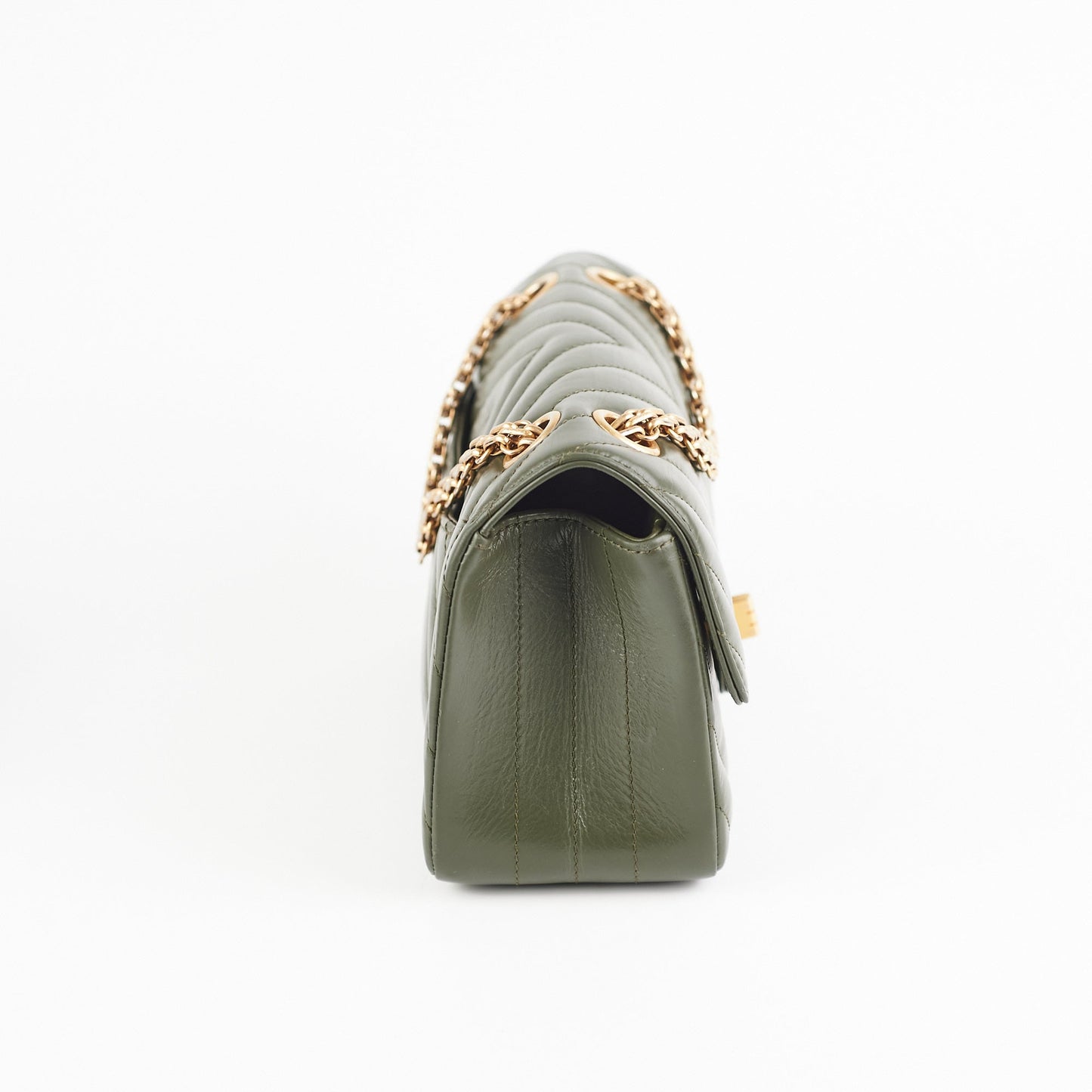 Chanel Mini 2.55 Chevron Reissue Khaki Green (Microchipped)