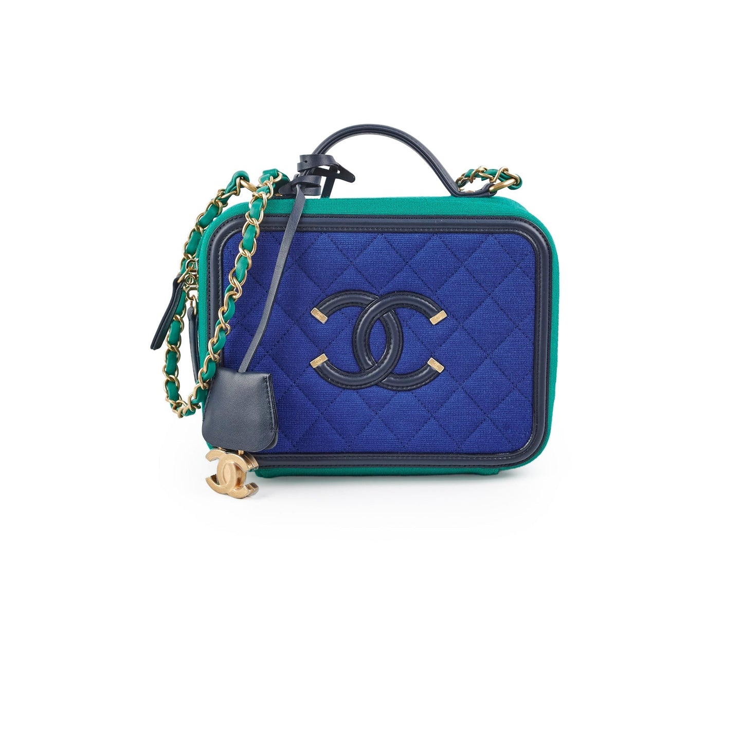 Chanel Filgree Medium Vanity Green/Blue