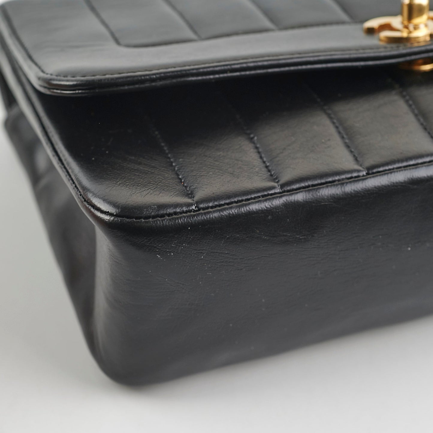 Chanel  Lambskin Vertical Flap Bag Black